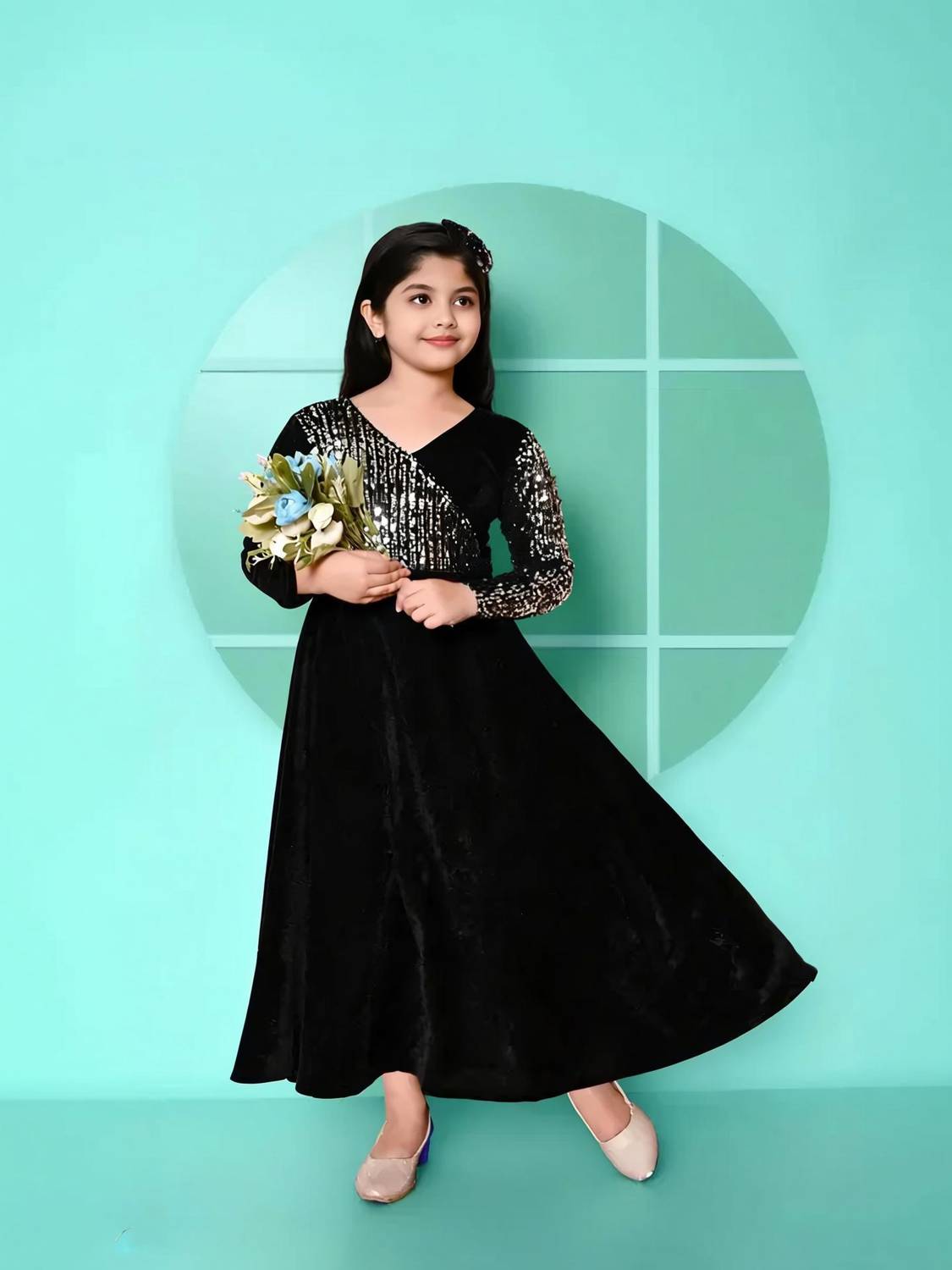 ABM FASHION HOUSE Girls Maxi/Full Length Party Dress