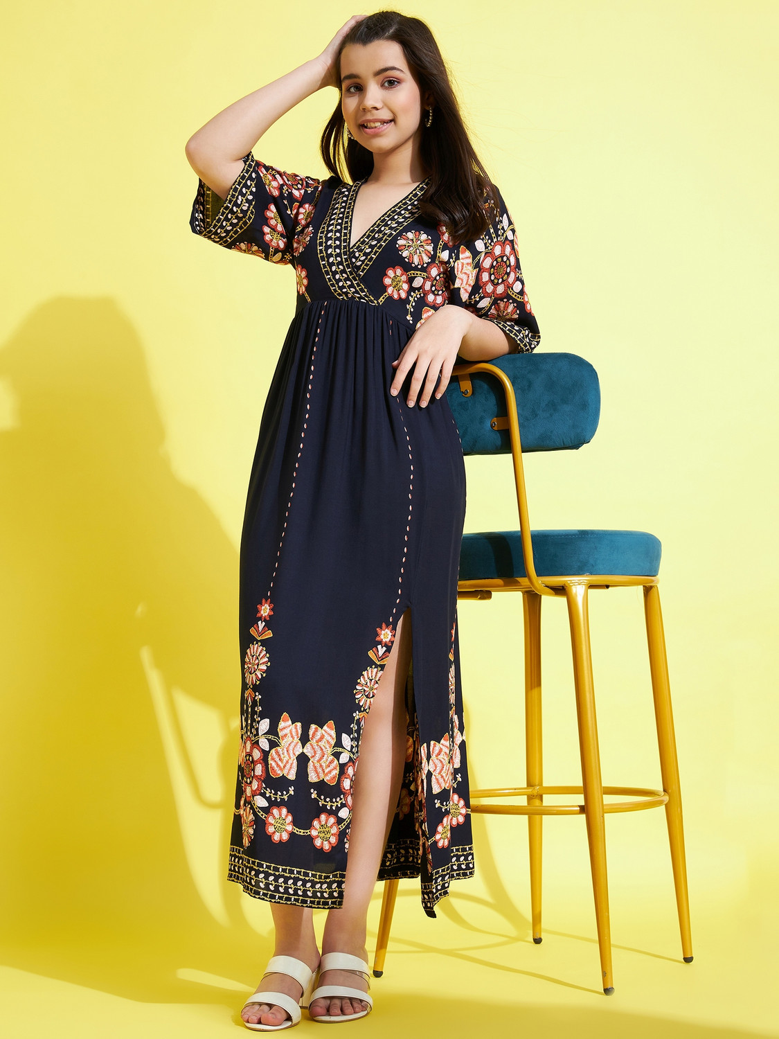 Image of STYLESTONE Girls Maxi /Full Length Casual Dress