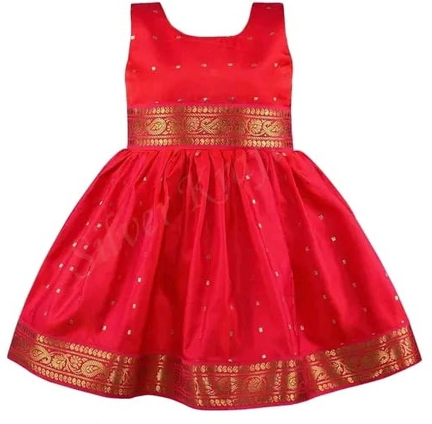 Image of A Kasis Dresses Baby Girls Maxi /Full Length Festive /Wedding Dress (Red, Sleeveless)