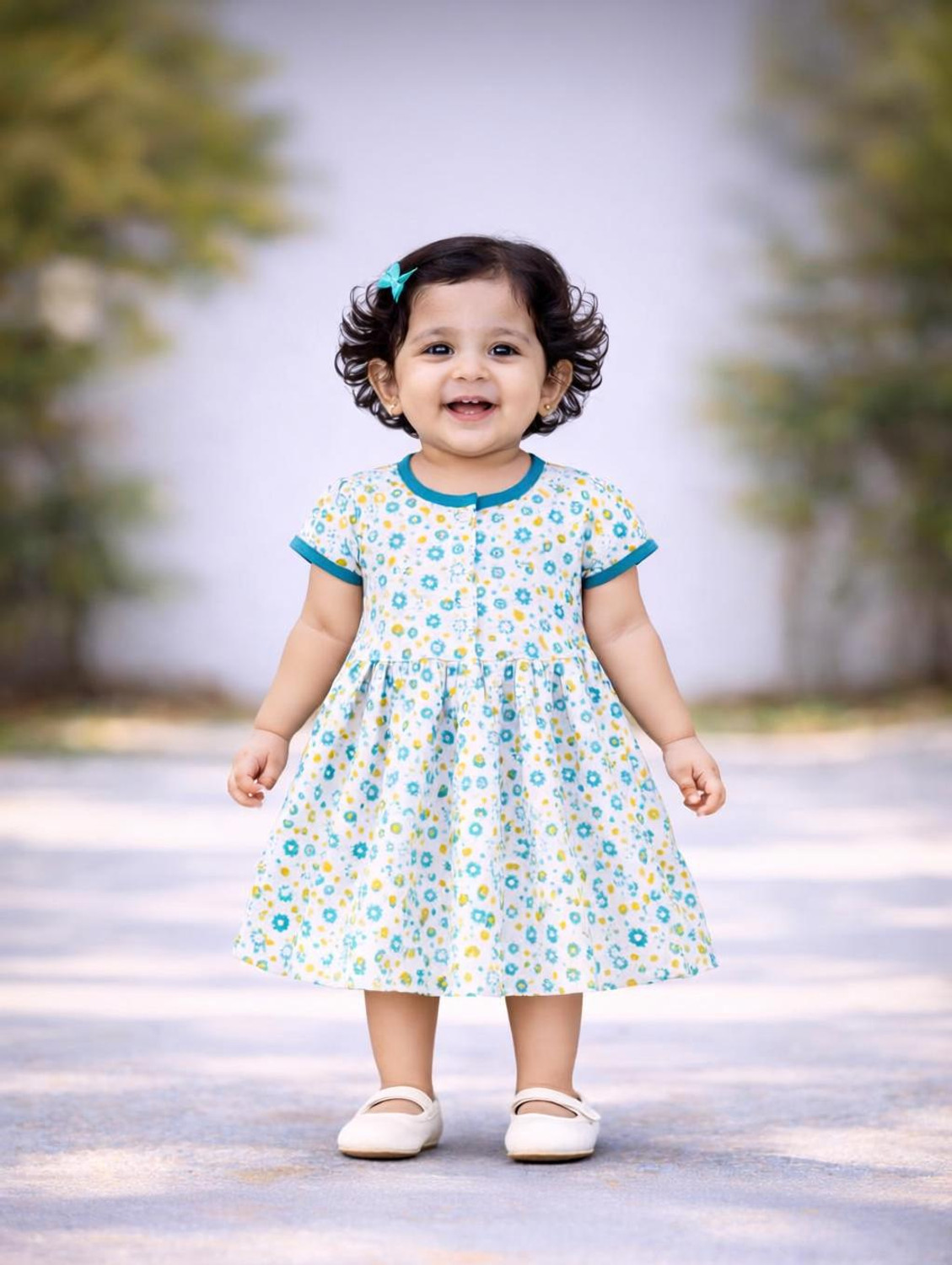 Image of babeezworld Baby Girls Midi /Knee Length Casual Dress