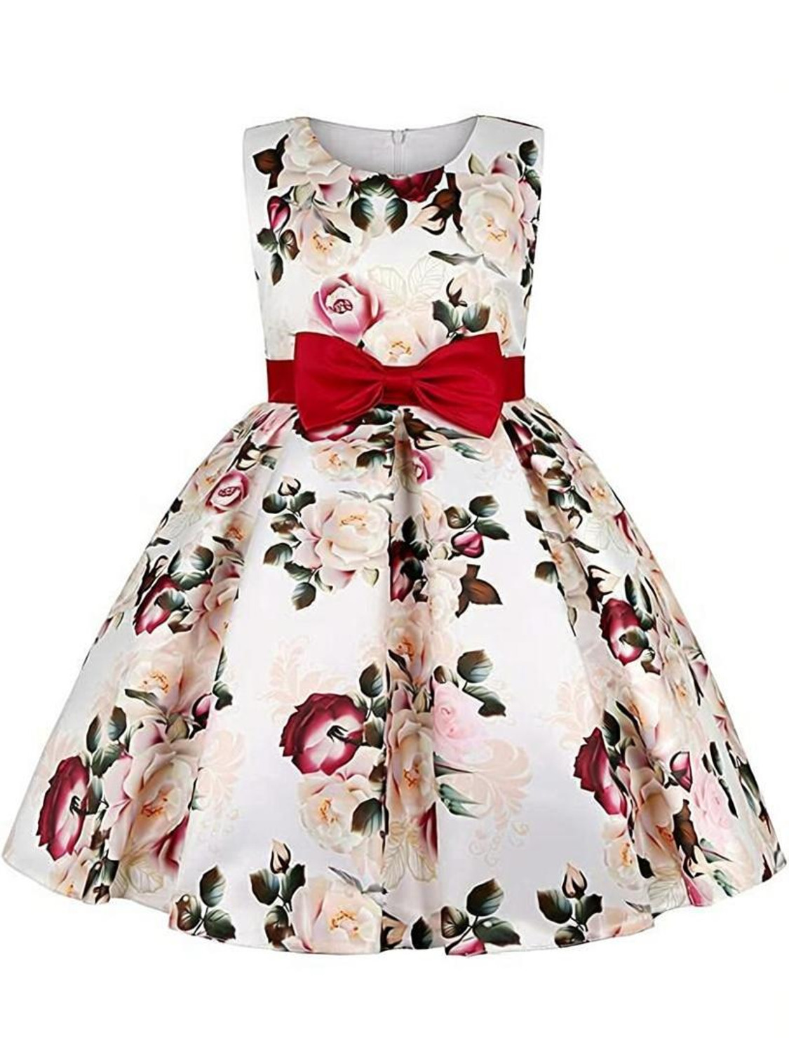 Image of DHARMIKAAY TRENDZ Indi Girls Midi /Knee Length Festive /Wedding Dress
