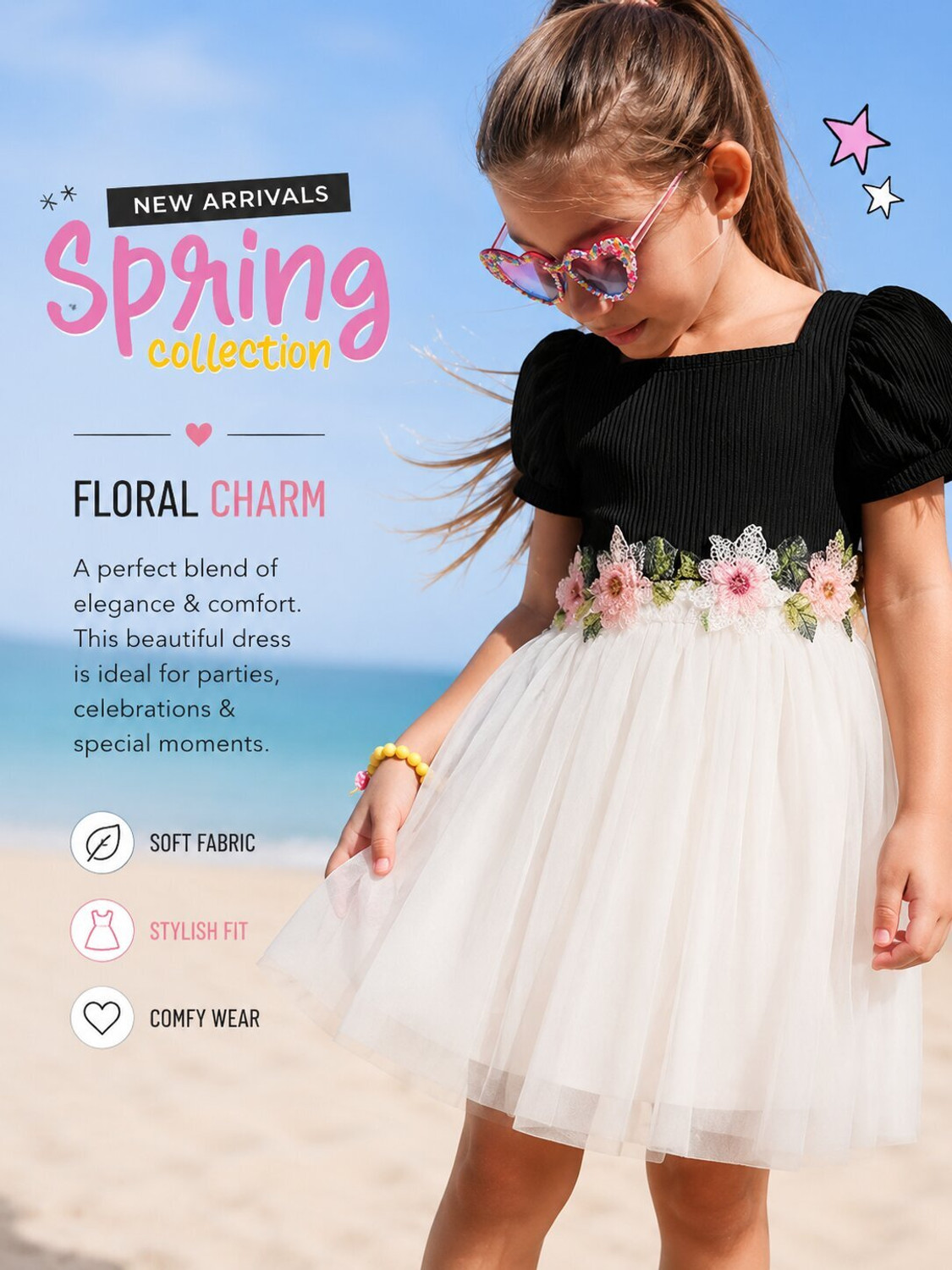Image of mayara fashion Girls Midi /Knee Length Party Dress