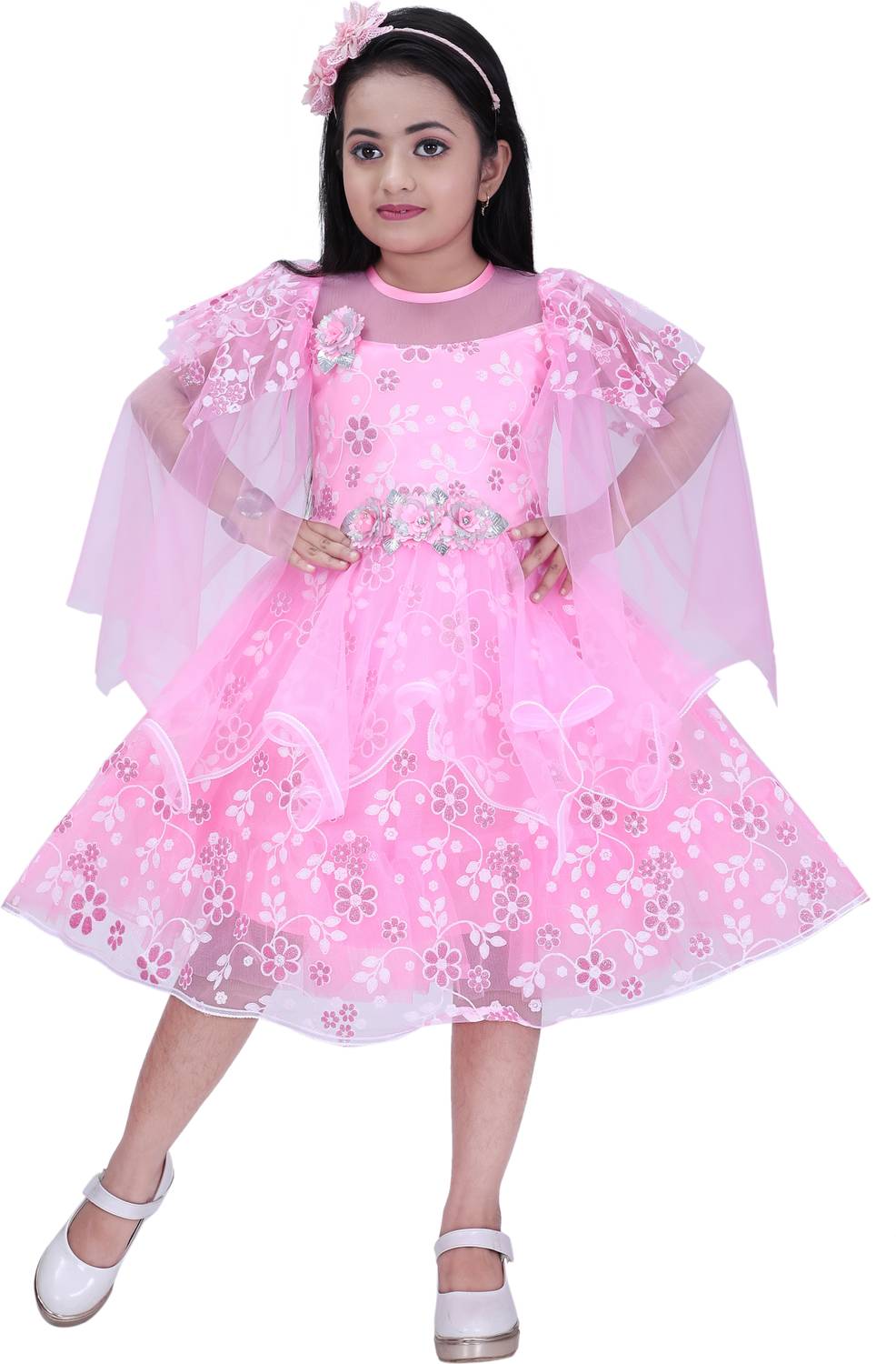 afiyafashionpoint Girls Calf Length Casual Dress