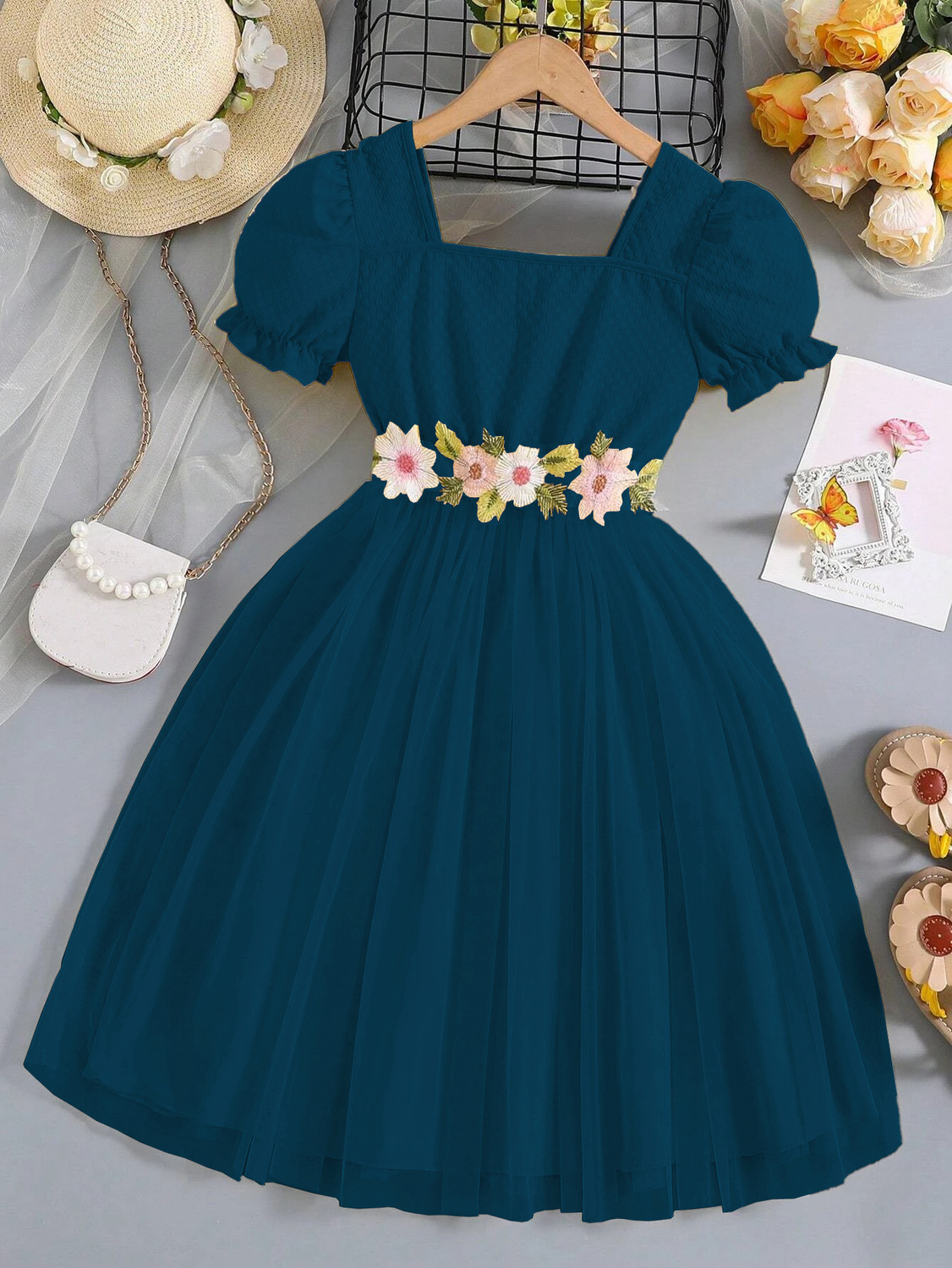 Miss & Chief Girls Midi/Knee Length Party Dress