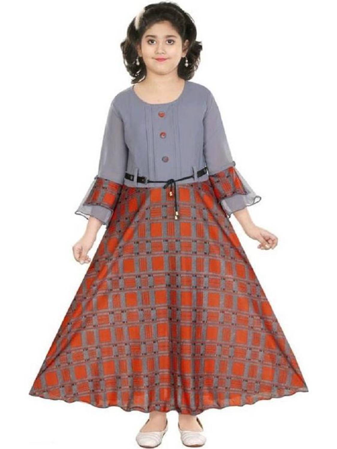 Born Wear Girls Maxi/Full Length Festive/Wedding Dress