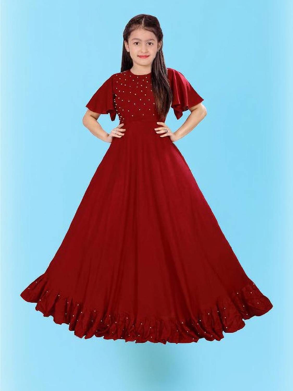4JSTAR Girls Maxi/Full Length Festive/Wedding Dress