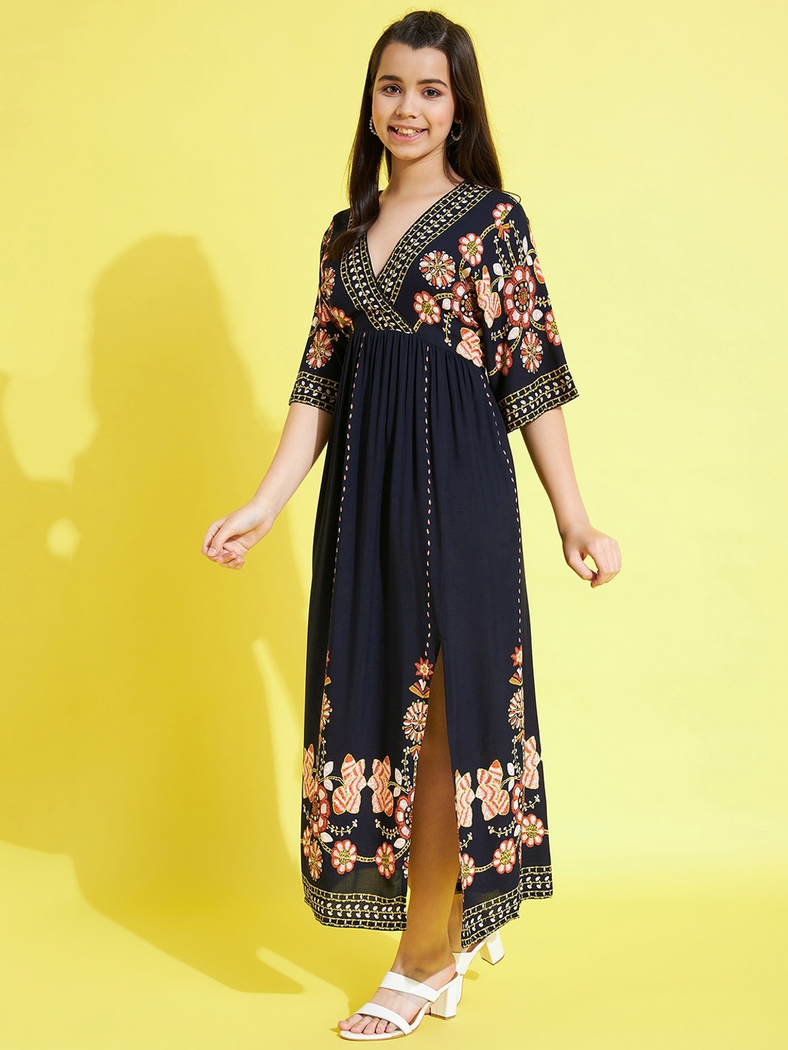 Image of STYLESTONE Girls Maxi /Full Length Casual Dress