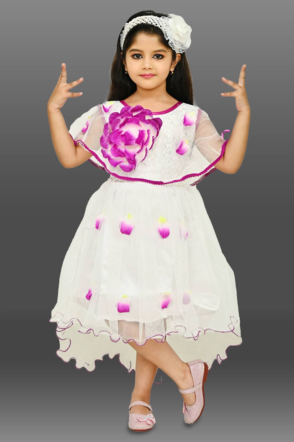 CHANDRIKA LIFESTYLE Girls Calf Length Party Dress