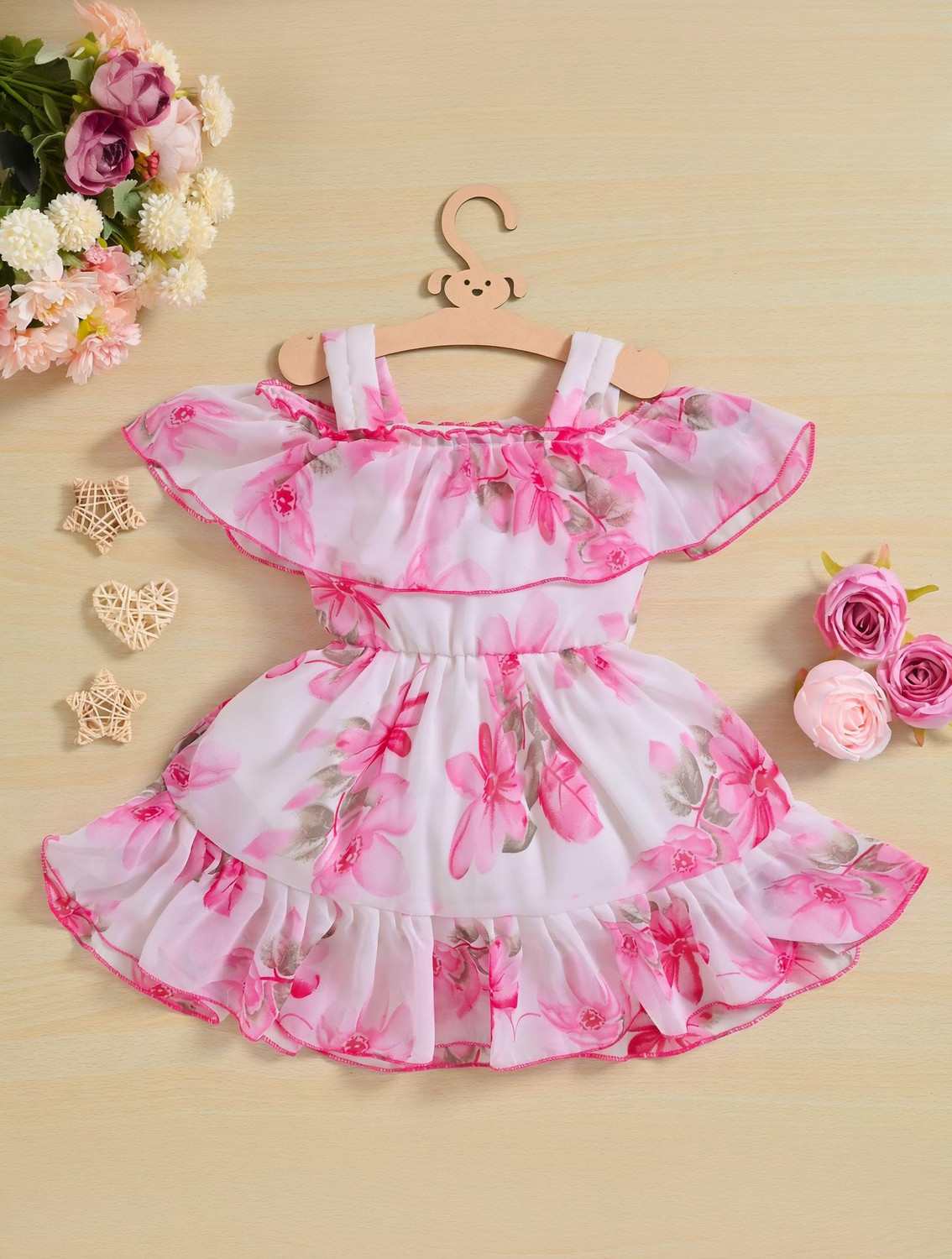 Image of georgette Girls Below Knee Casual Dress
