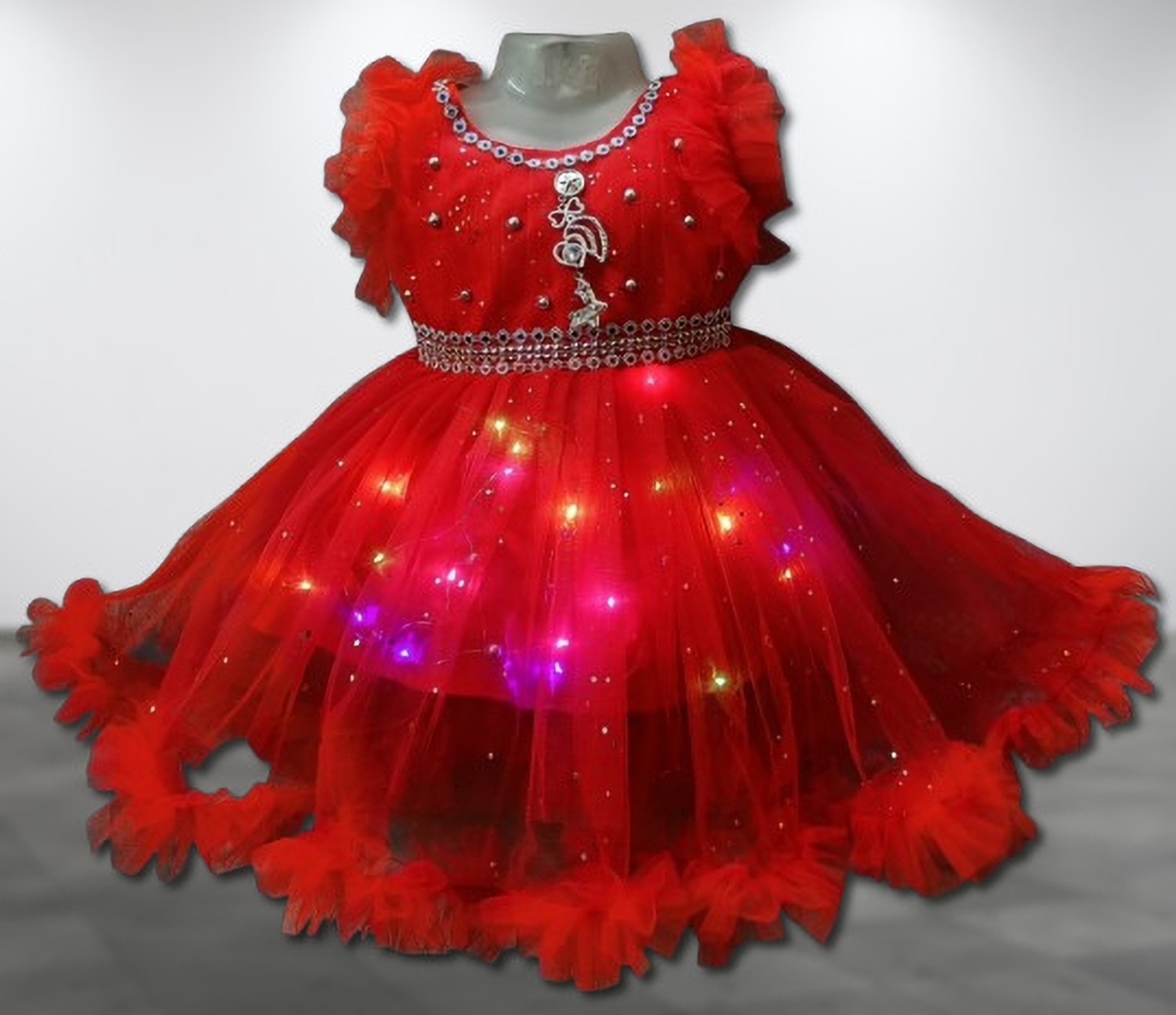 Image of Rayhanfashion Baby Girls Above Knee Party Dress