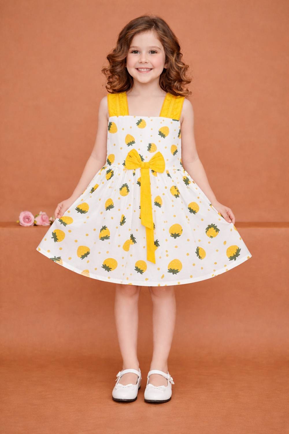 AKDYUG Indi Girls Midi/Knee Length Casual Dress