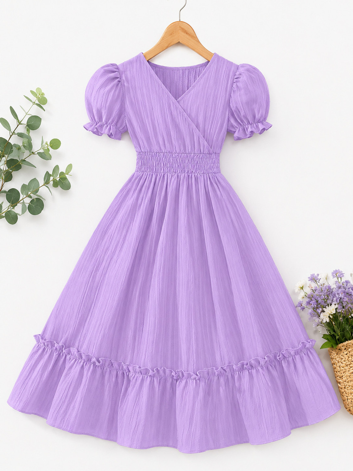 MENSBIT Girls Maxi/Full Length Casual Dress