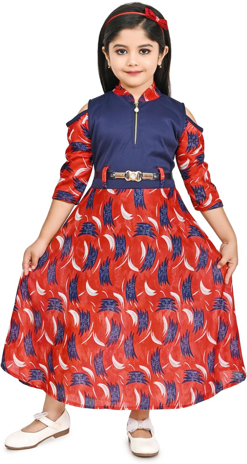 carrydreams lifestyle Girls Maxi/Full Length Casual Dress