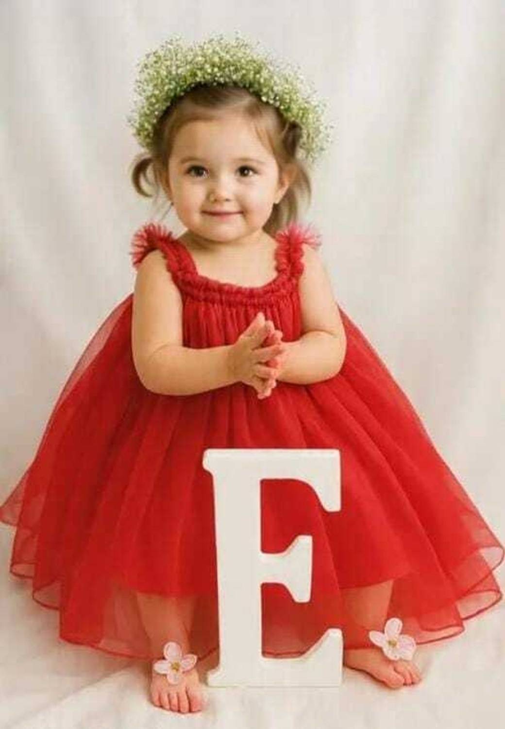 BM7STAR Baby Girls Midi/Knee Length Festive/Wedding Dress