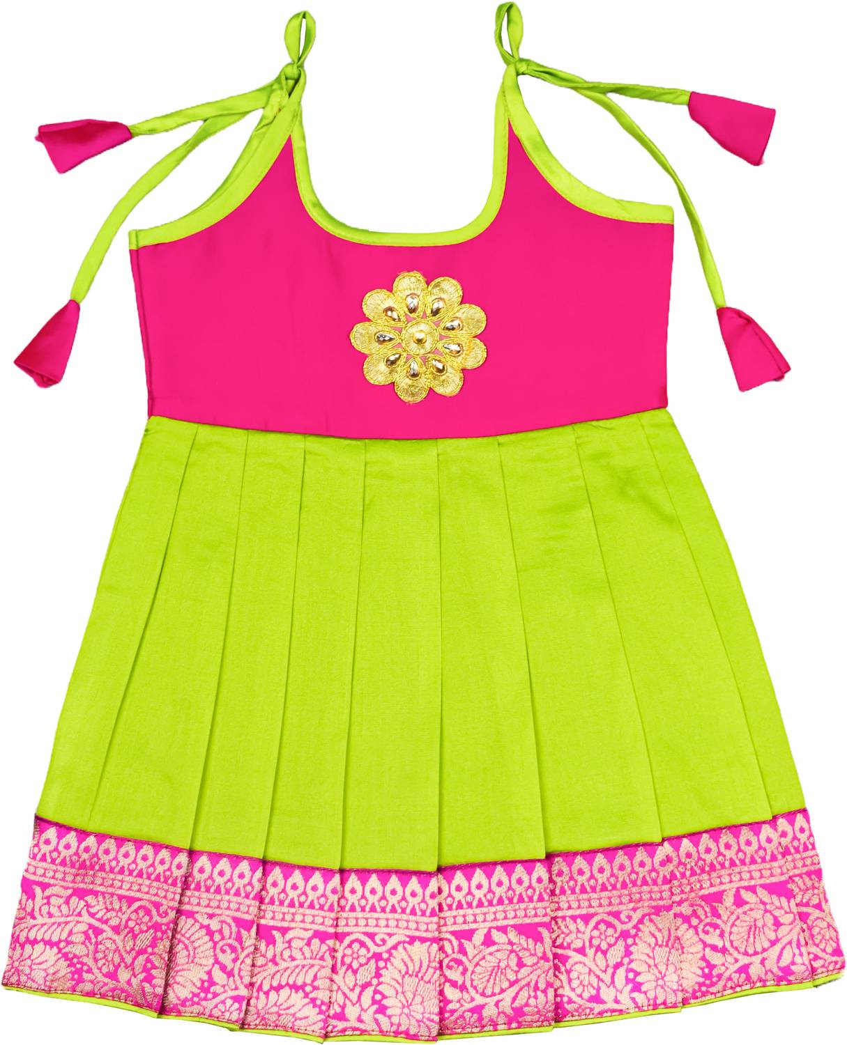 Amirtha Fashion Indi Baby Girls Midi/Knee Length Casual Dress