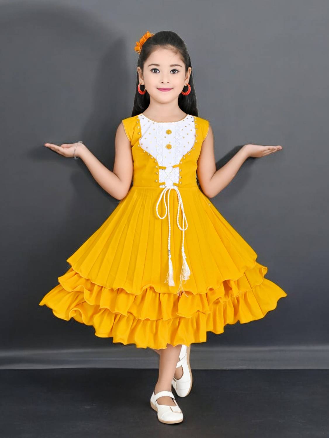 8 N STYLE Indi Girls Calf Length Casual Dress