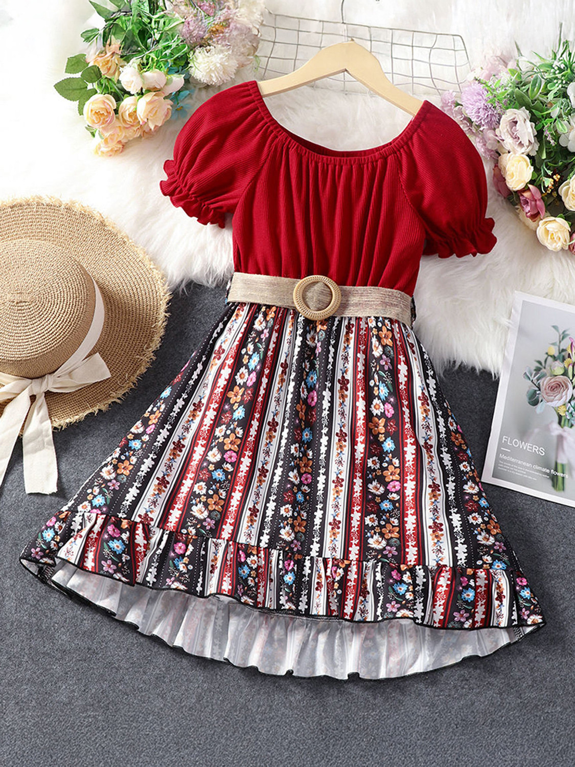 Hopscotch Girls Midi/Knee Length Casual Dress