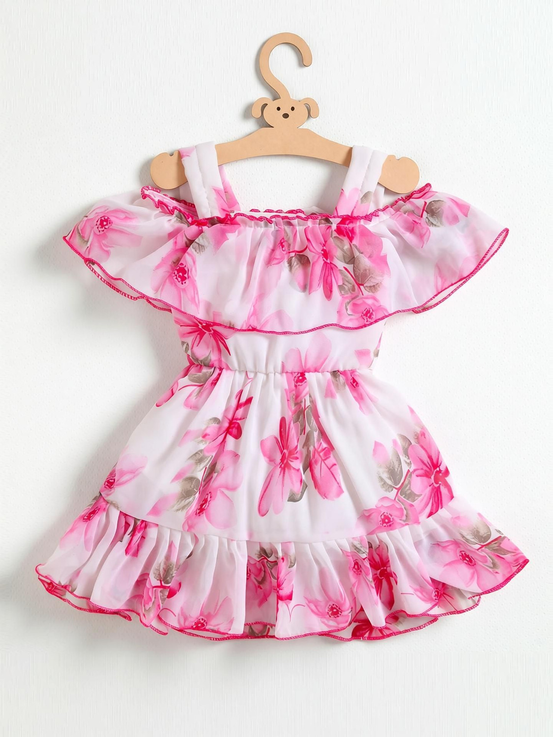 Image of georgette Girls Below Knee Casual Dress
