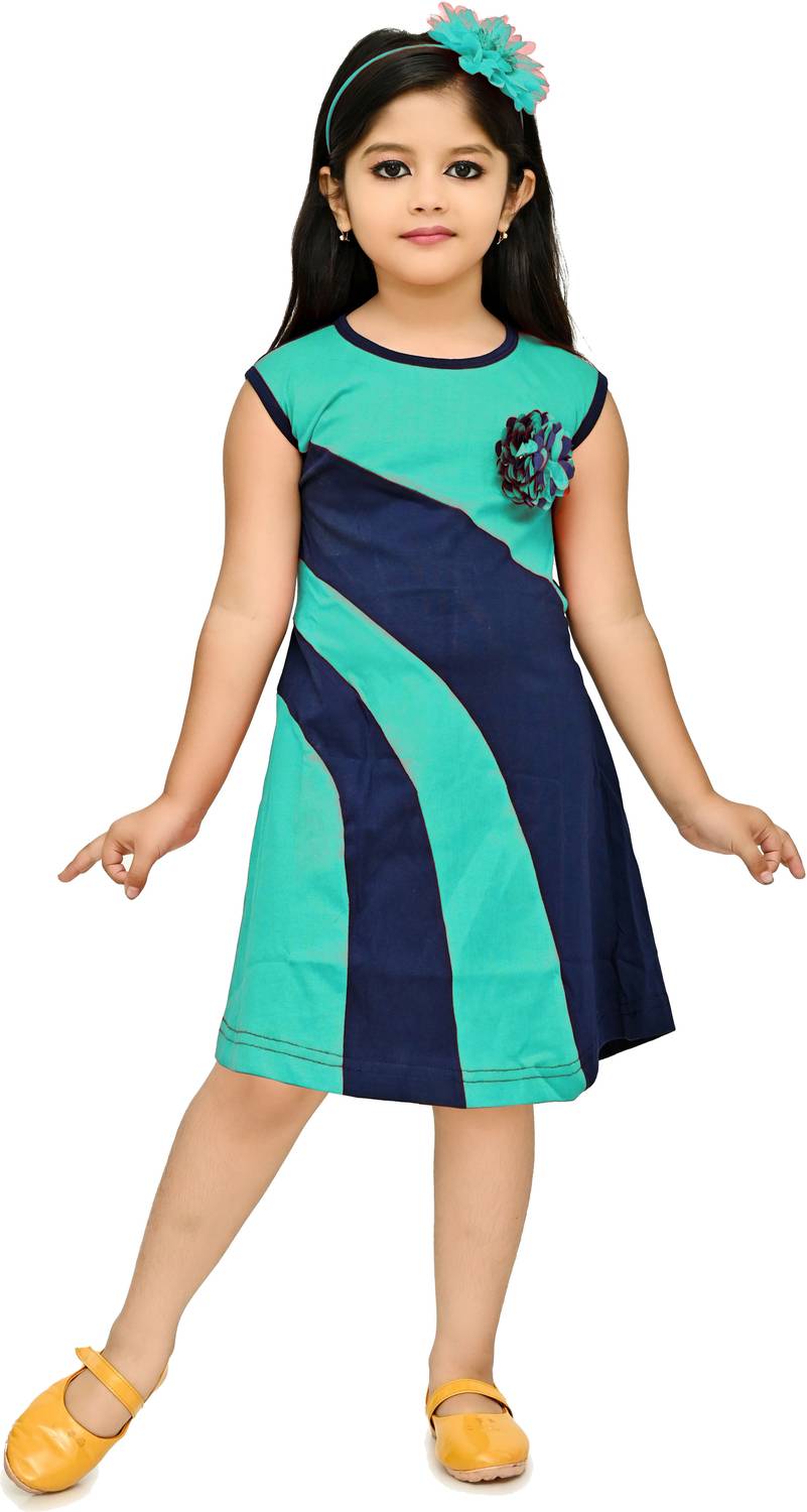 CHANDRIKA LIFESTYLE Girls Midi/Knee Length Casual Dress