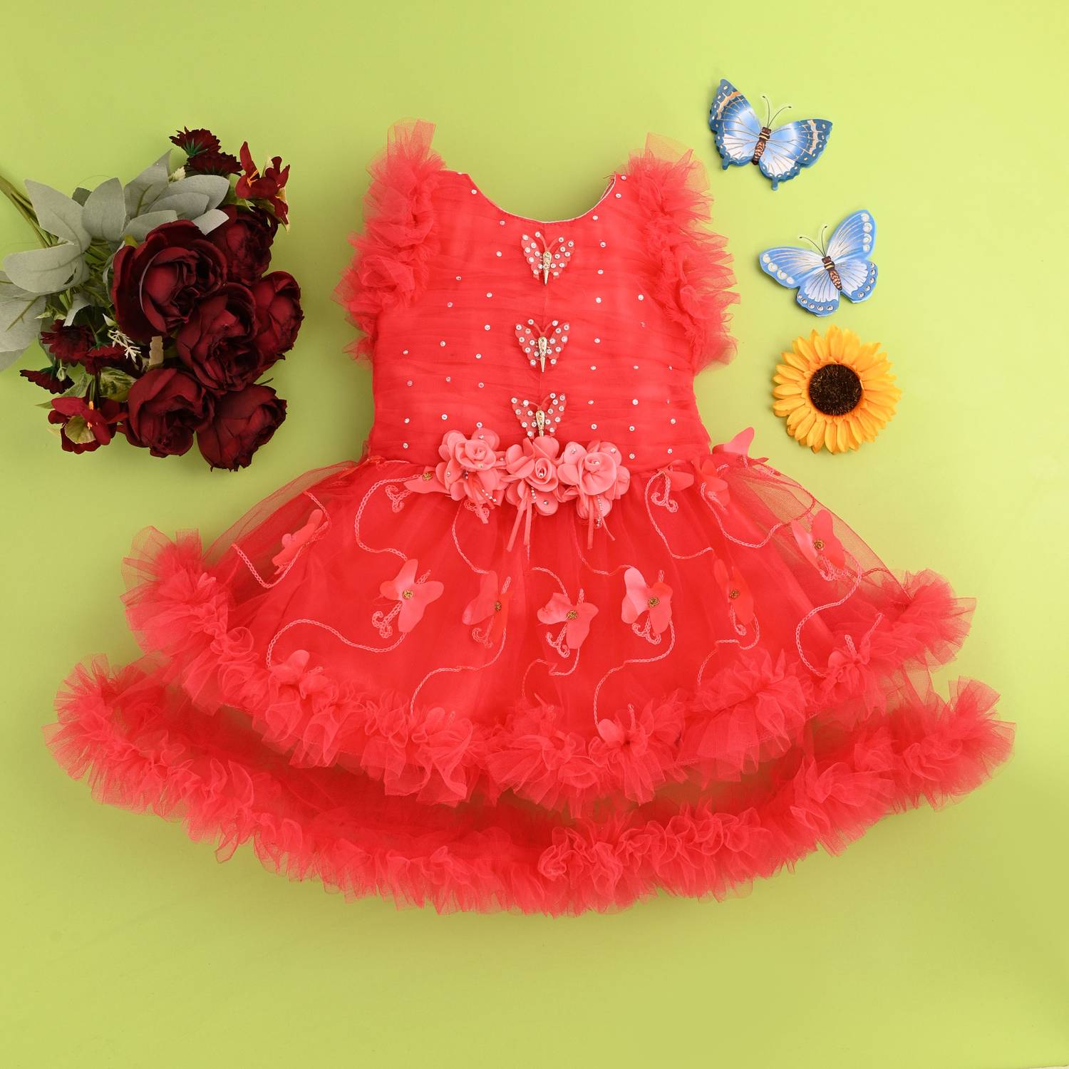 8 N STYLE Indi Girls Calf Length Casual Dress