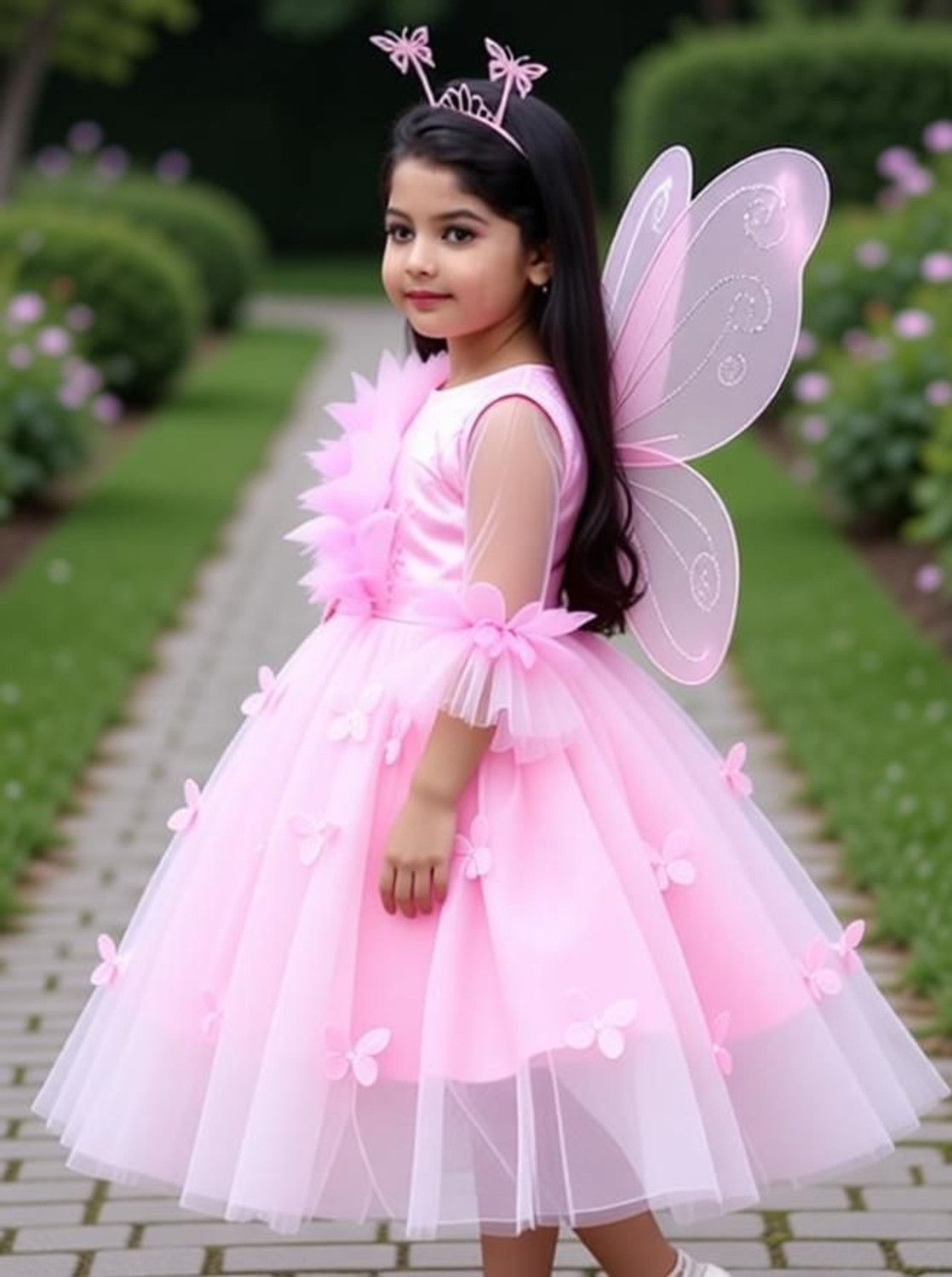 Image of VILLATA FASHION Girls Below Knee Party Dress