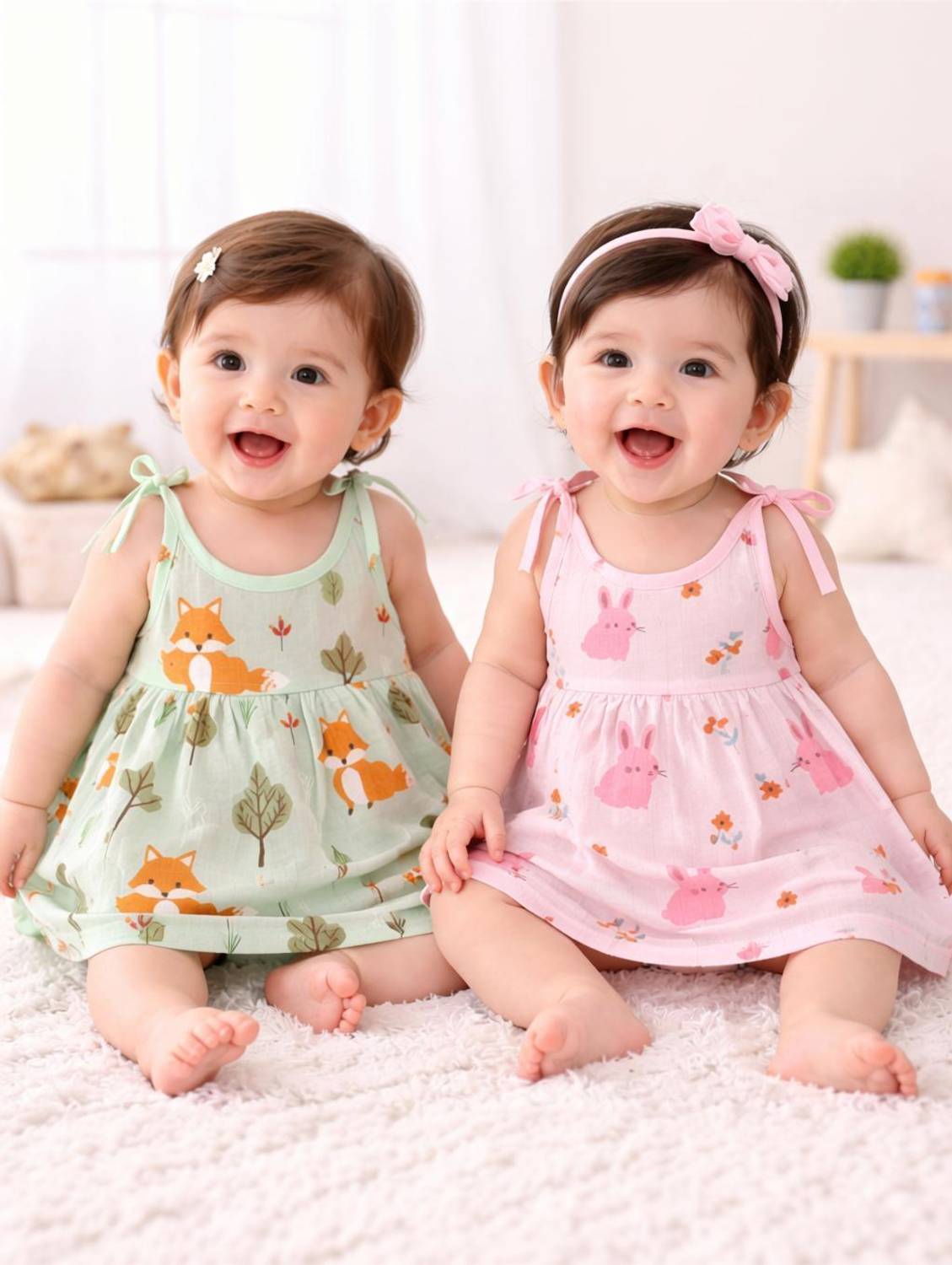 BUNNY & TORTOISE Indi Baby Girls Below Knee Casual Dress