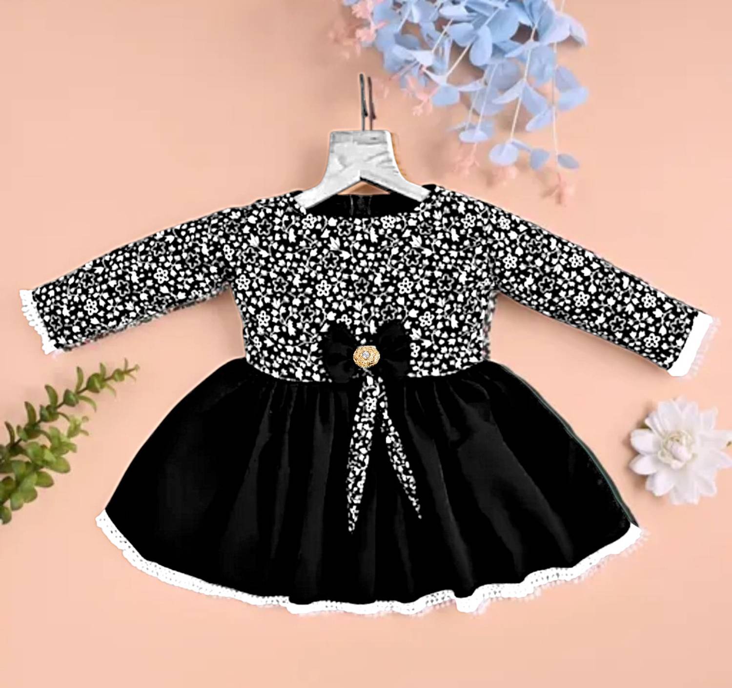 Ababil Indi Baby Girls Midi/Knee Length Casual Dress