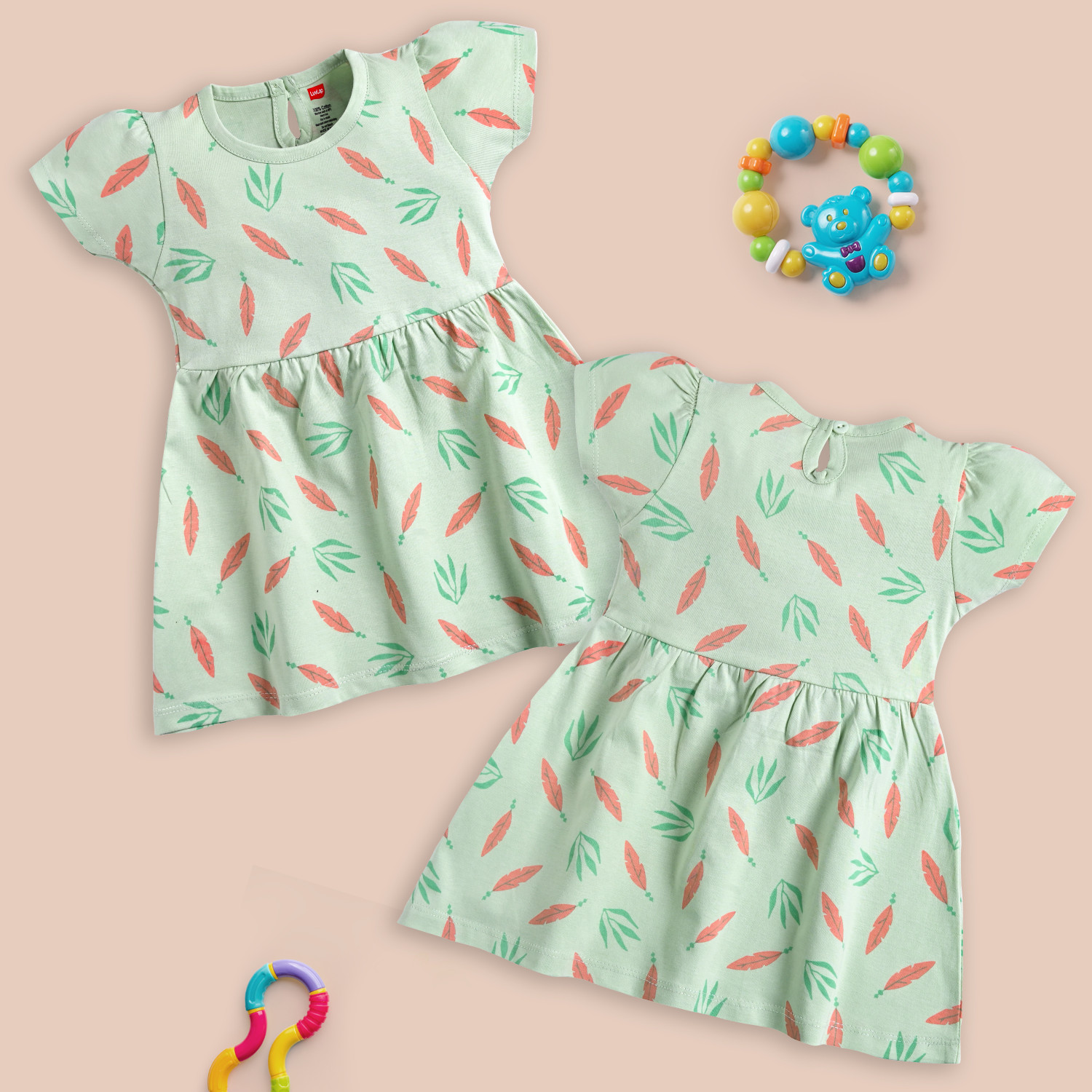 Image of LuvLap Baby Girls Midi /Knee Length Casual Dress