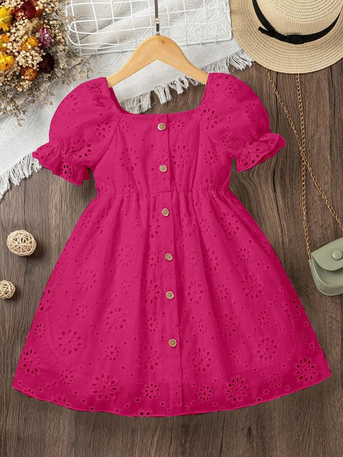 MENSBIT Girls Midi/Knee Length Casual Dress