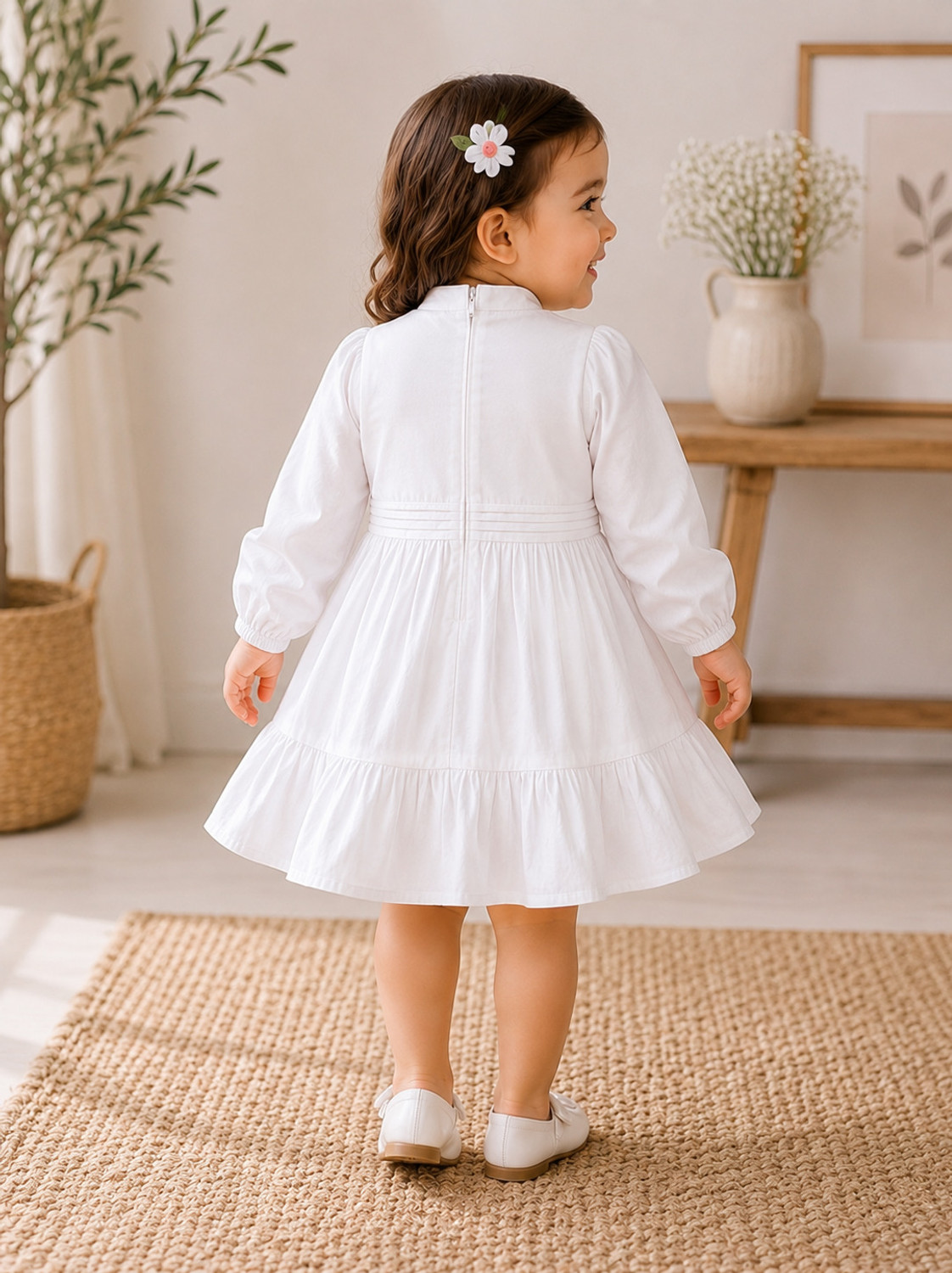 Image of MANN O SALWA FASHION Indi Baby Girls Above Knee Casual Dress