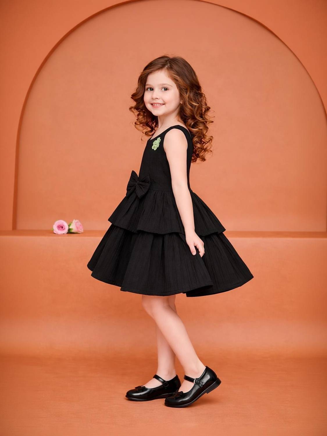 AKDYUG Indi Baby Girls Midi/Knee Length Casual Dress