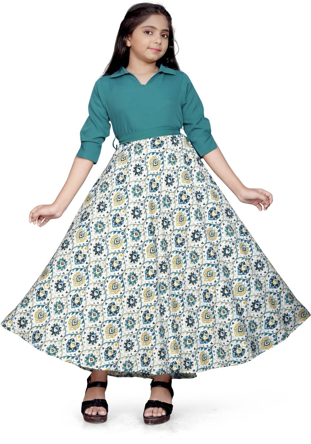 Aarya Designer Girls Maxi/Full Length Party Dress