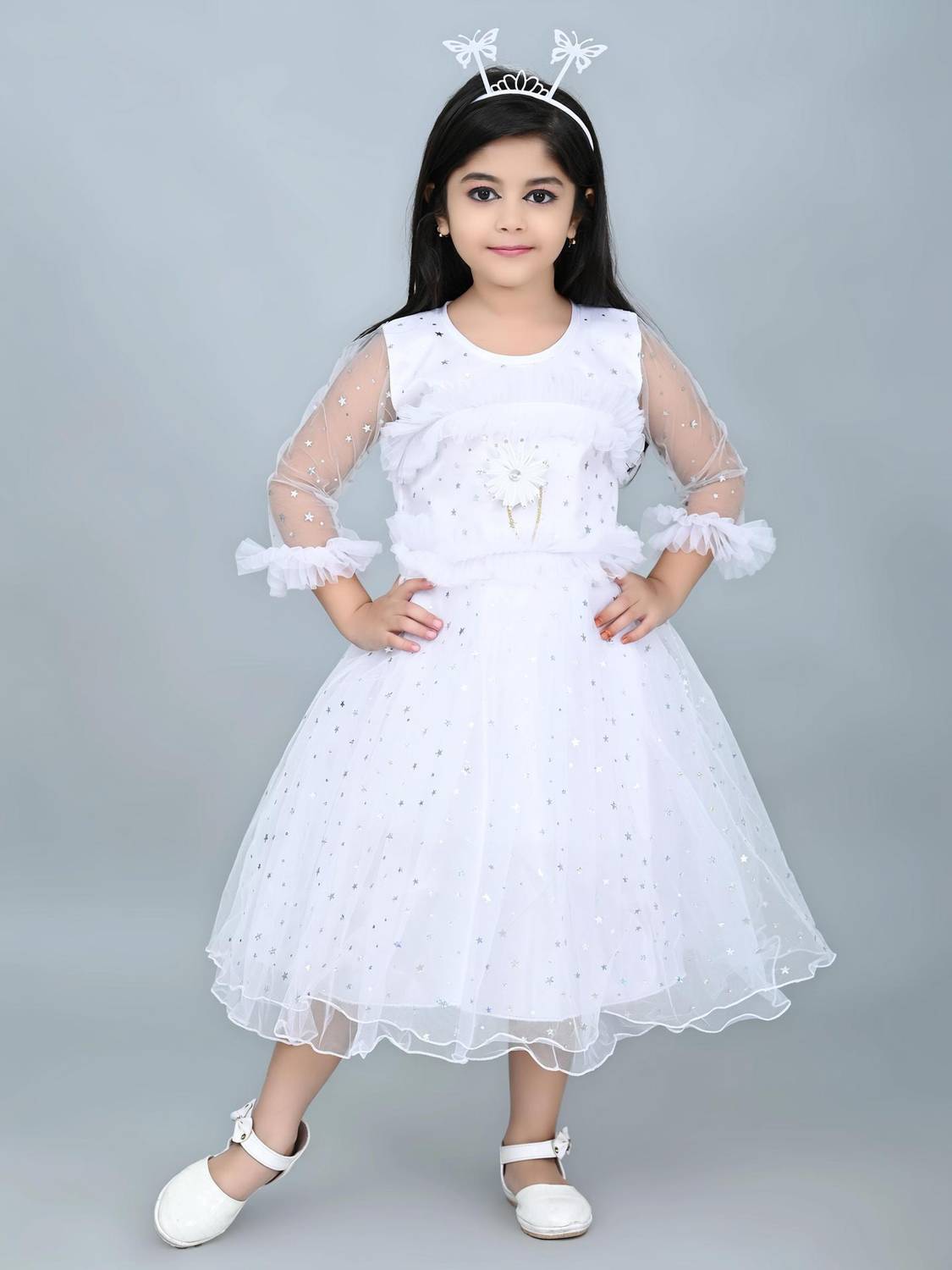 aruna creation Girls Maxi/Full Length Party Dress