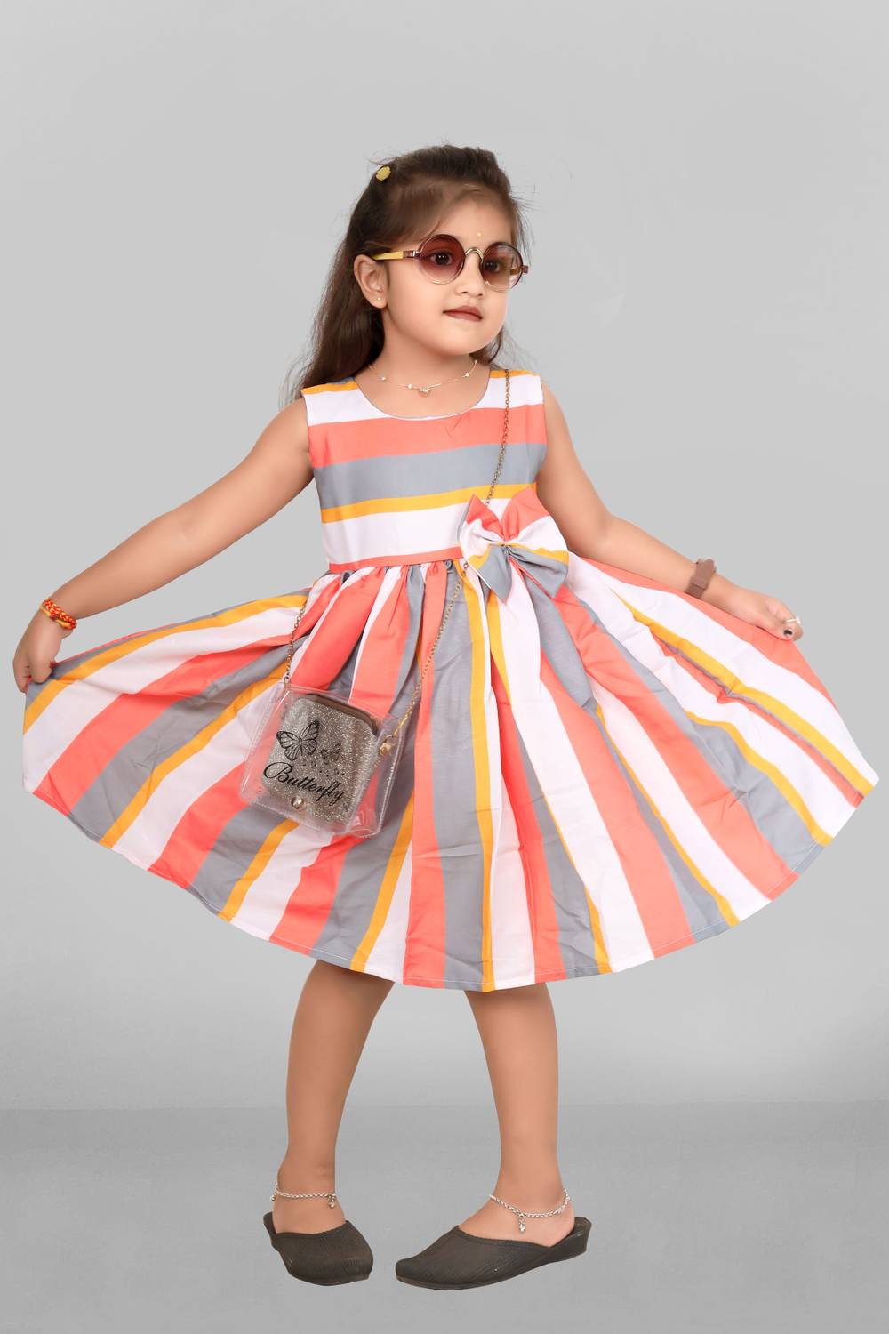 AMRELIYAS TRENDING Girls Midi/Knee Length Casual Dress
