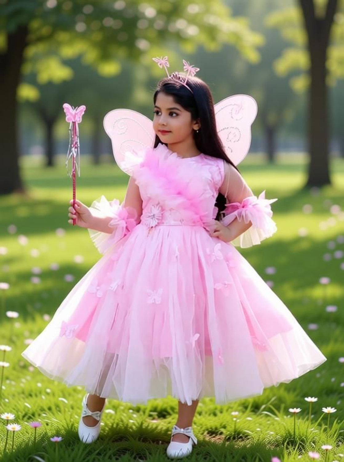 Image of VILLATA FASHION Girls Below Knee Party Dress