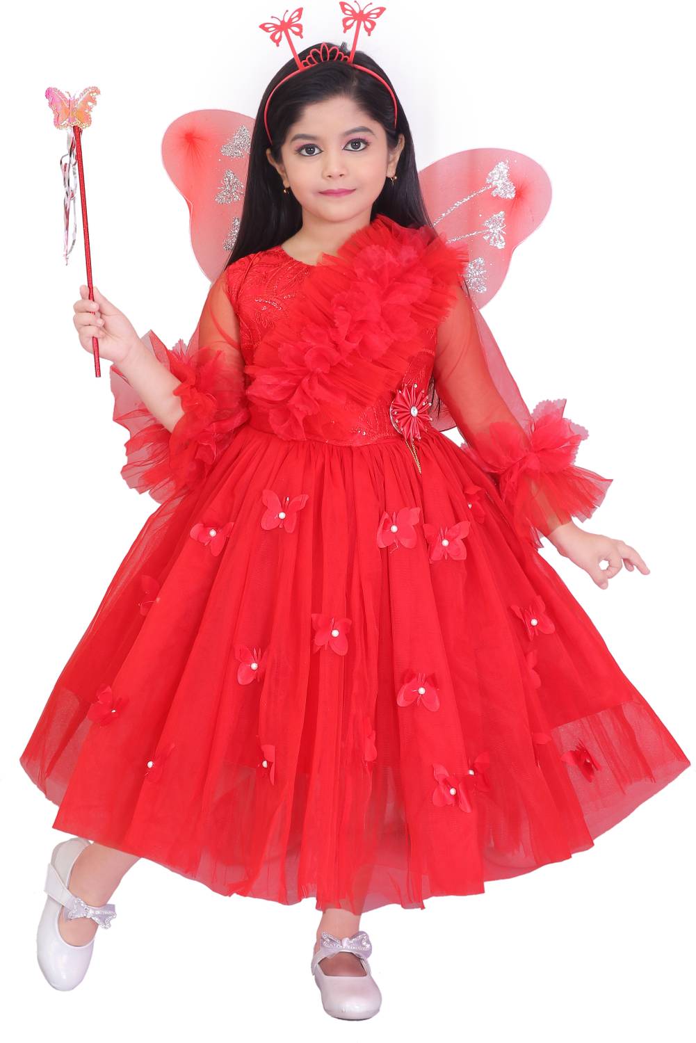 aruna creation Girls Calf Length Party Dress