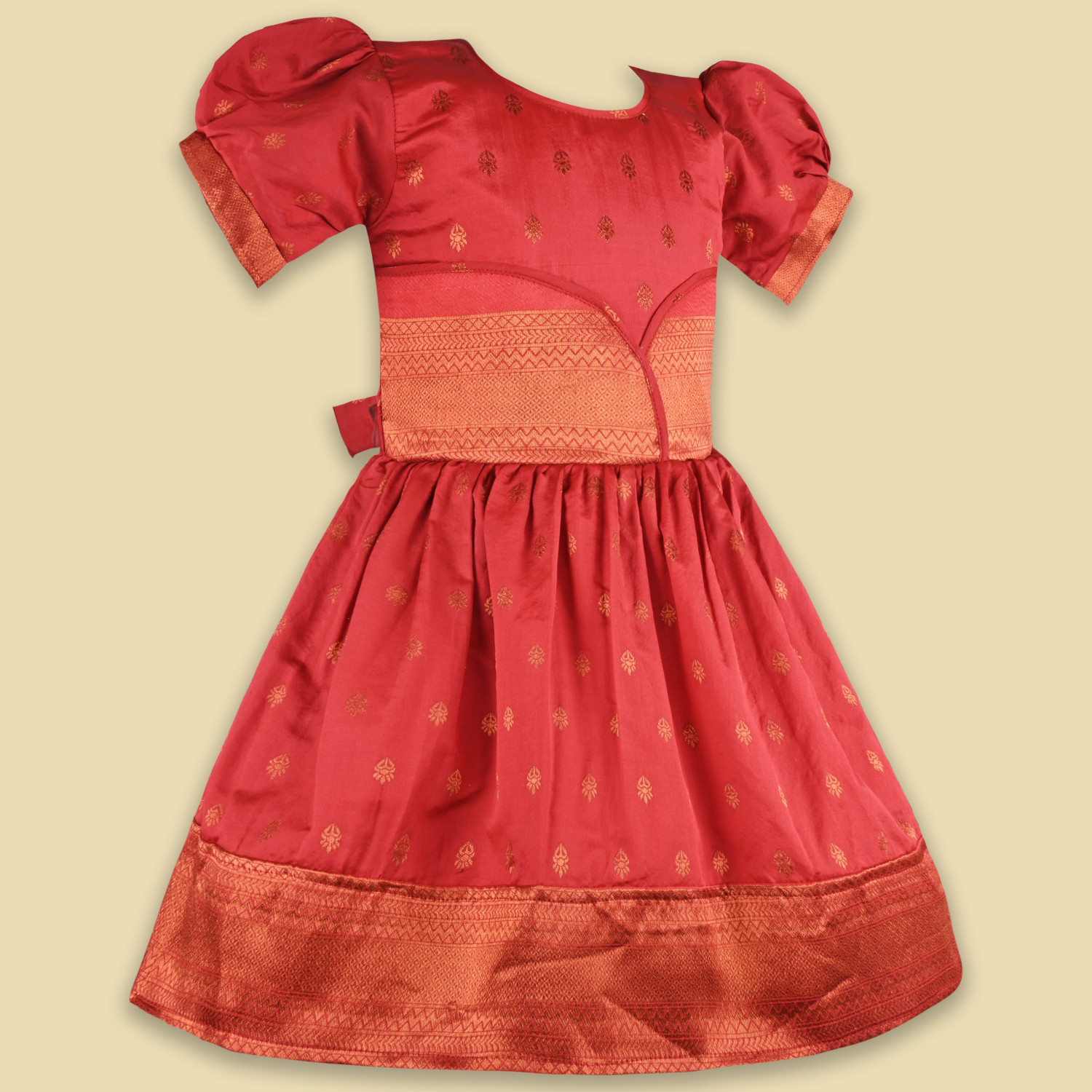Image of Wishkaro Girls Midi /Knee Length Festive /Wedding Dress