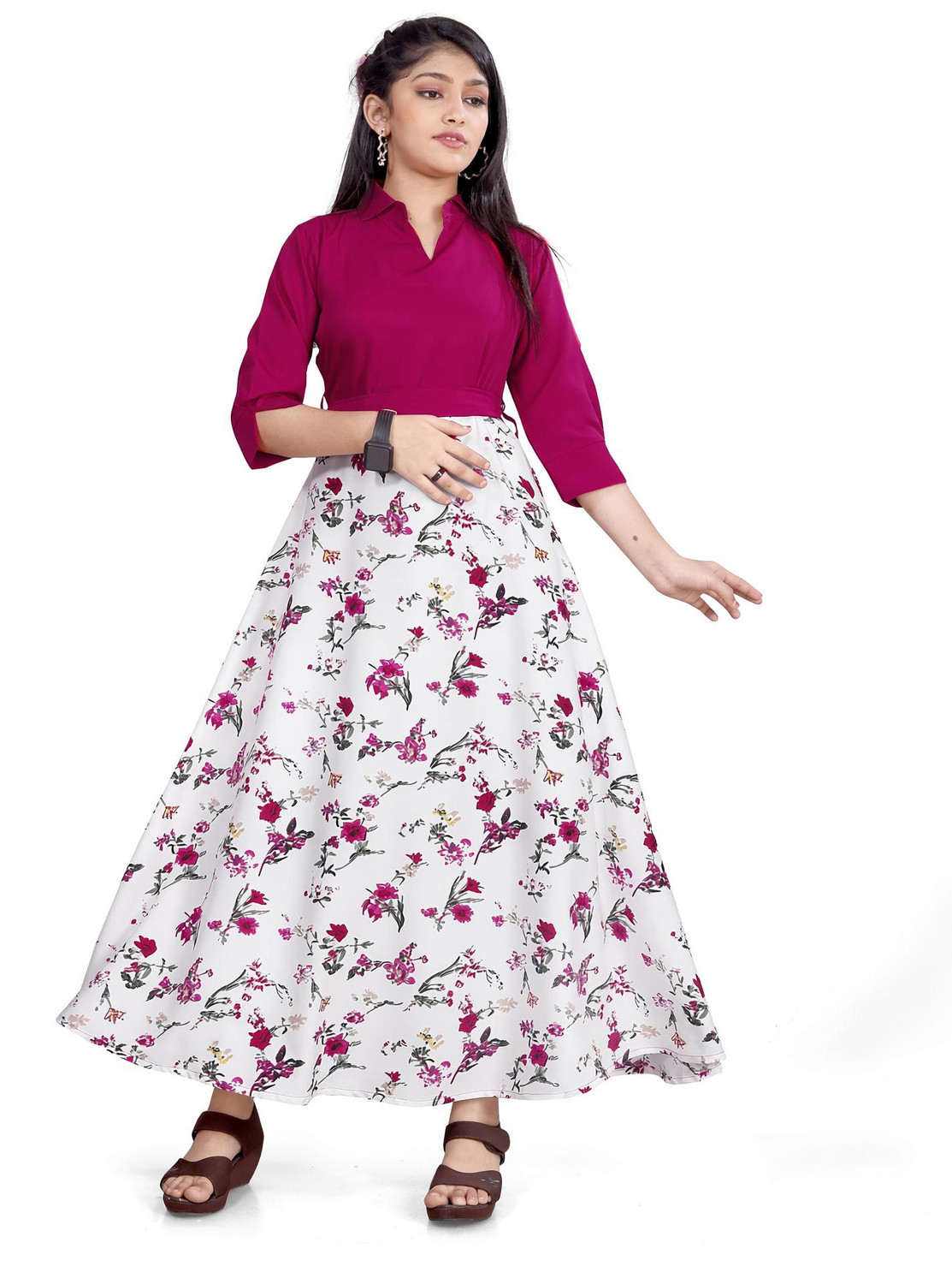 Image of Meraki Fab Girls Maxi /Full Length Casual Dress