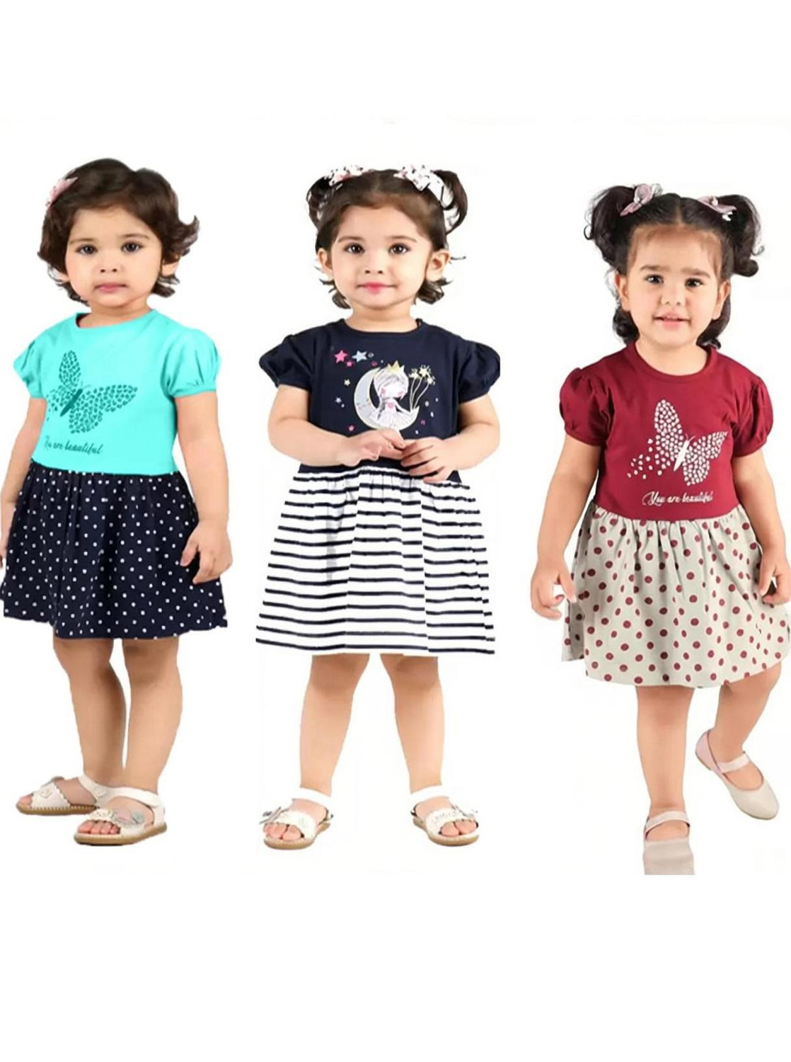 Image of Cute N Tight Indi Baby Girls Midi /Knee Length Casual Dress