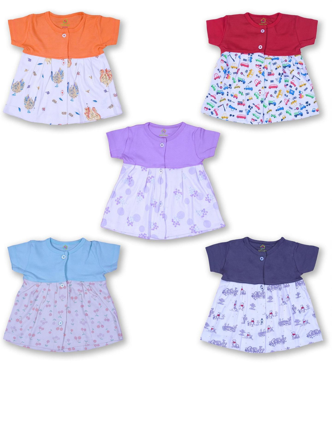 Image of Modern Mama Baby Girls Below Knee Casual Dress