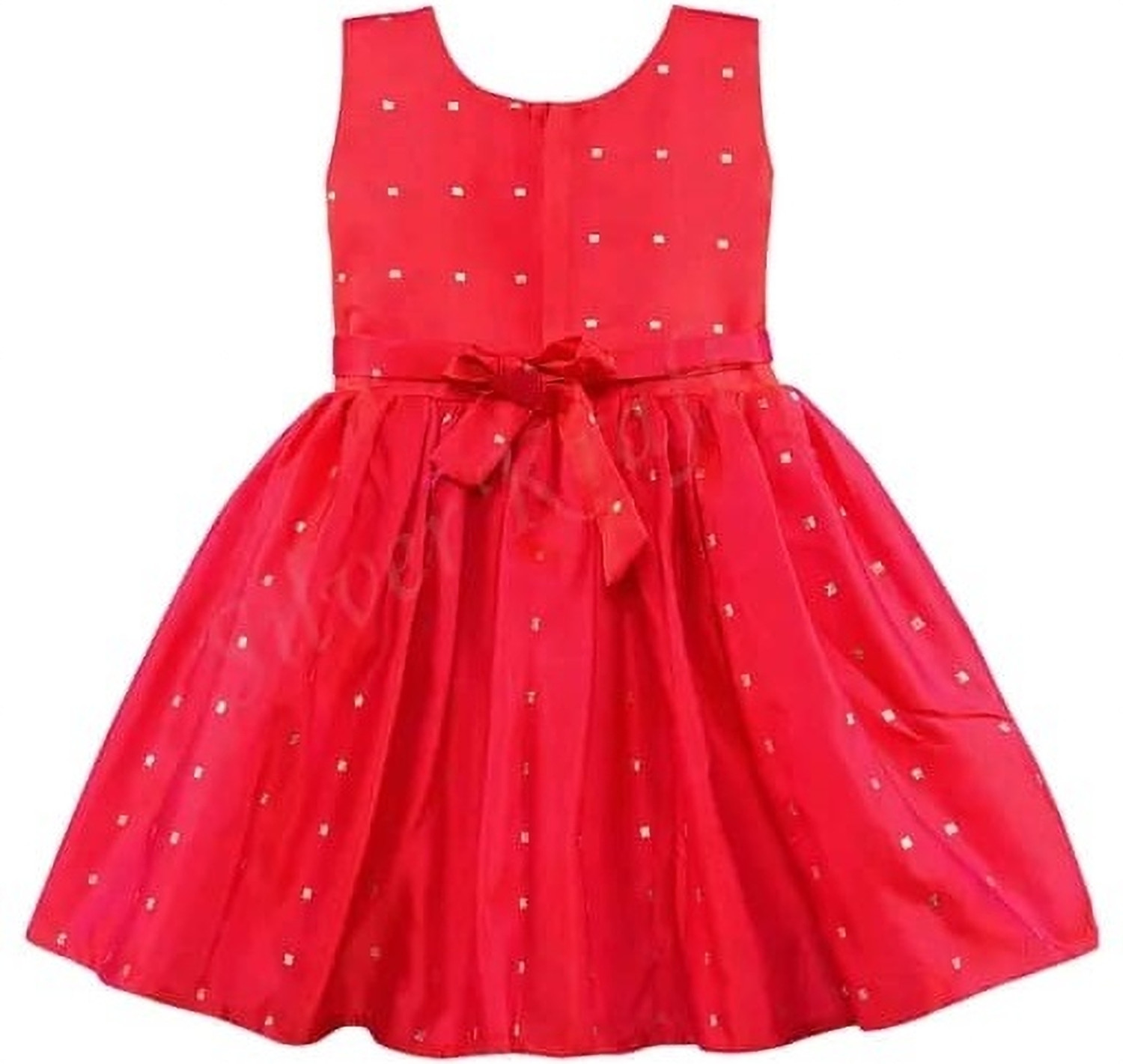 Image of A Kasis Dresses Baby Girls Maxi /Full Length Festive /Wedding Dress (Red, Sleeveless)