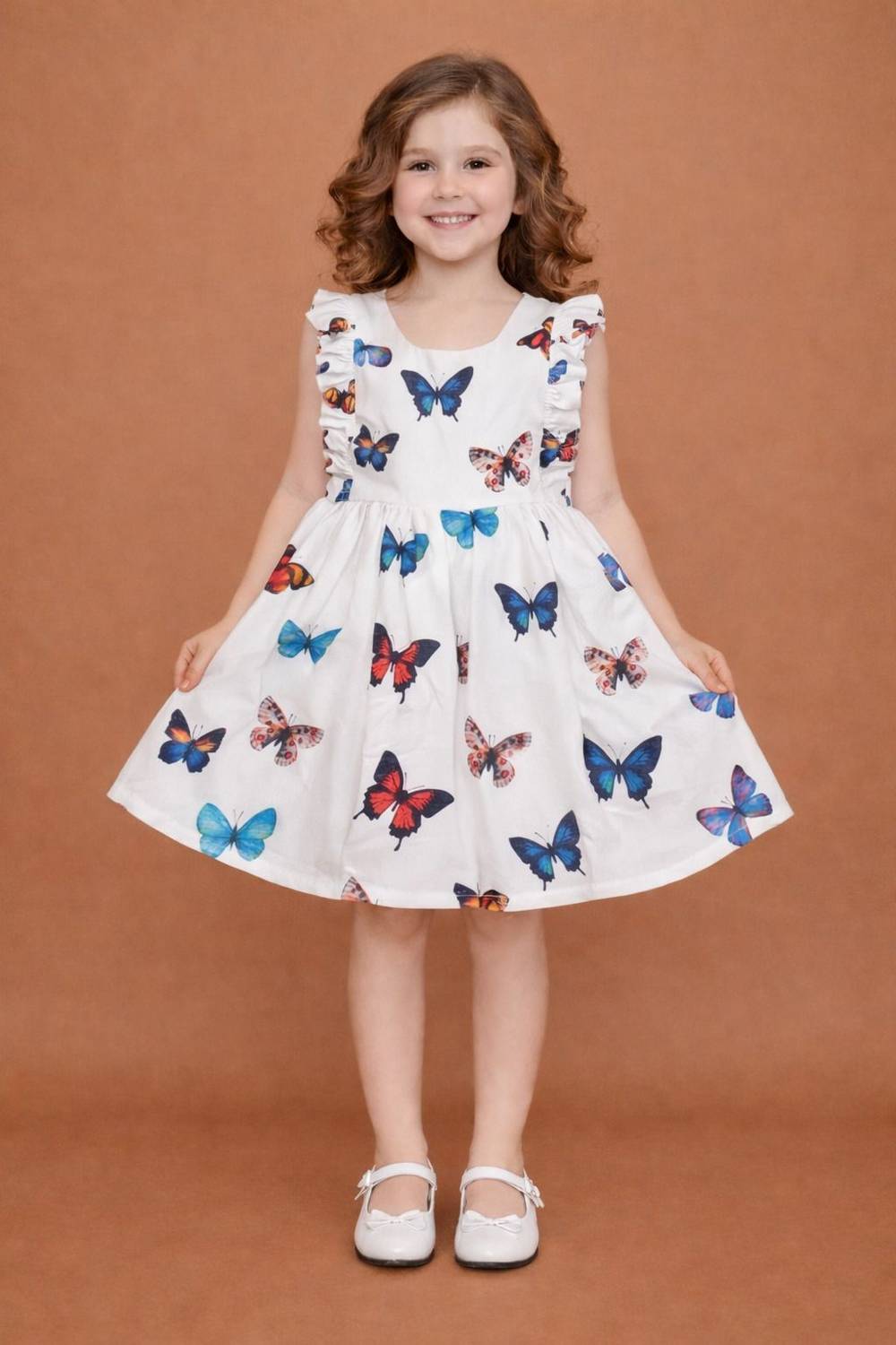 AKDYUG Indi Girls Midi/Knee Length Casual Dress