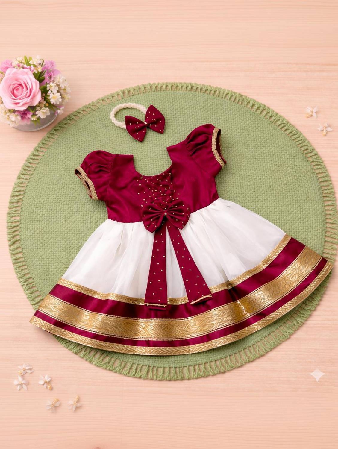 SAMINA TRENDS Baby Girls Midi/Knee Length Festive/Wedding Dress