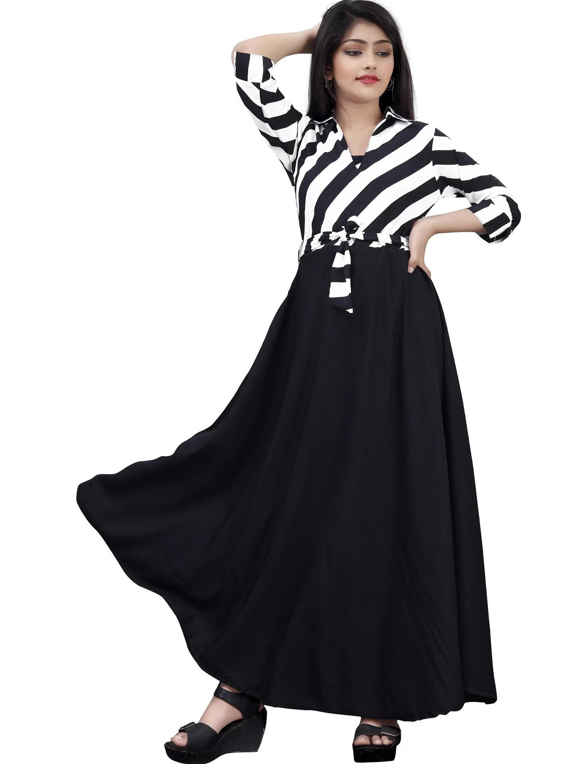 Image of justmybrand Girls Maxi /Full Length Casual Dress