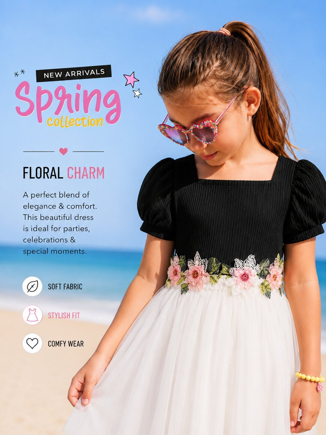 Image of mayara fashion Girls Midi /Knee Length Party Dress