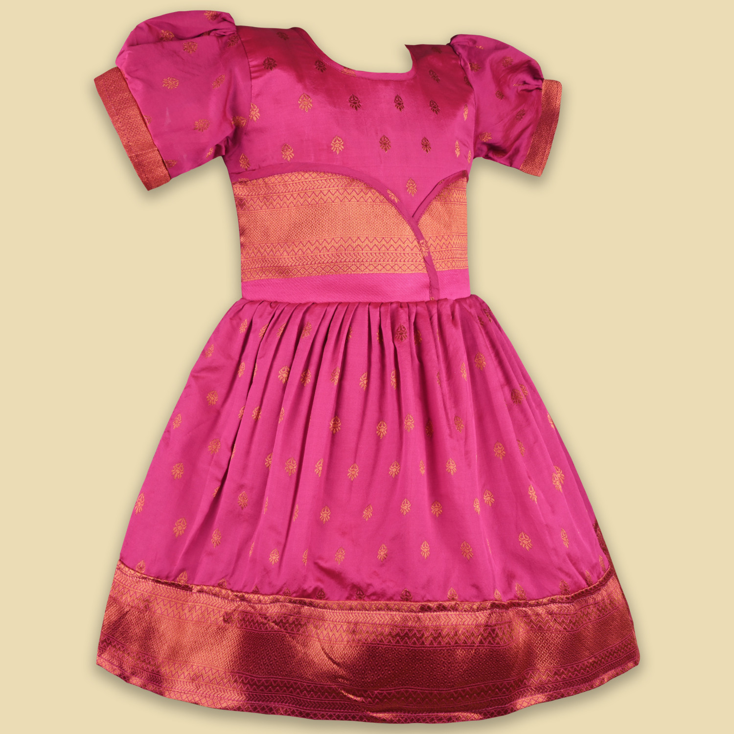 Image of Wishkaro Girls Midi /Knee Length Festive /Wedding Dress