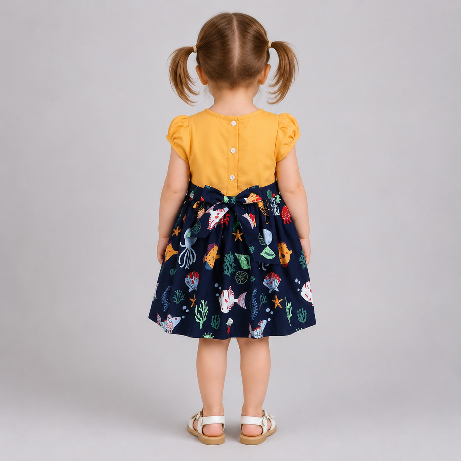 Image of mama & bebe Indi Baby Girls Midi /Knee Length Casual Dress