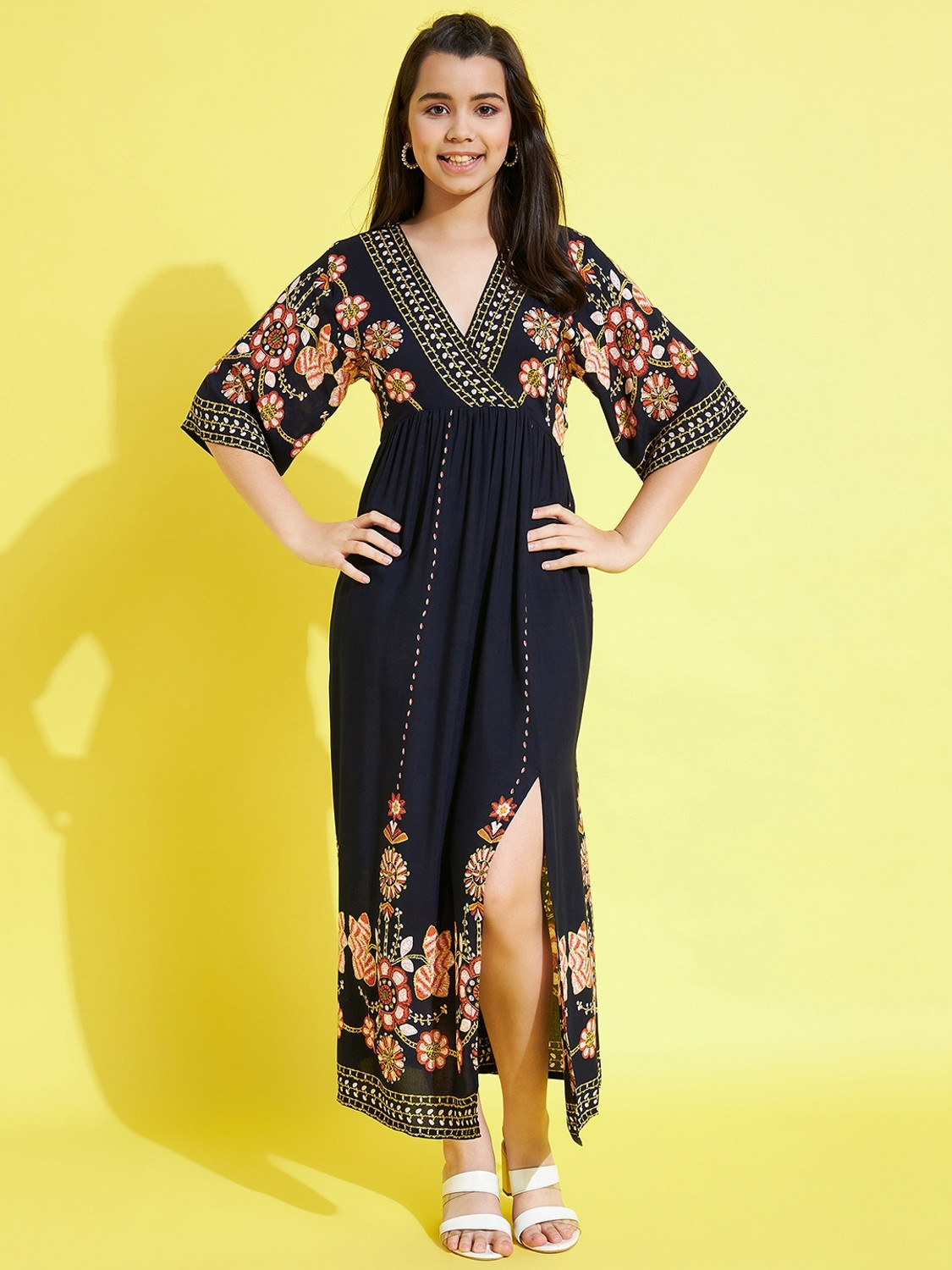 Image of STYLESTONE Girls Maxi /Full Length Casual Dress