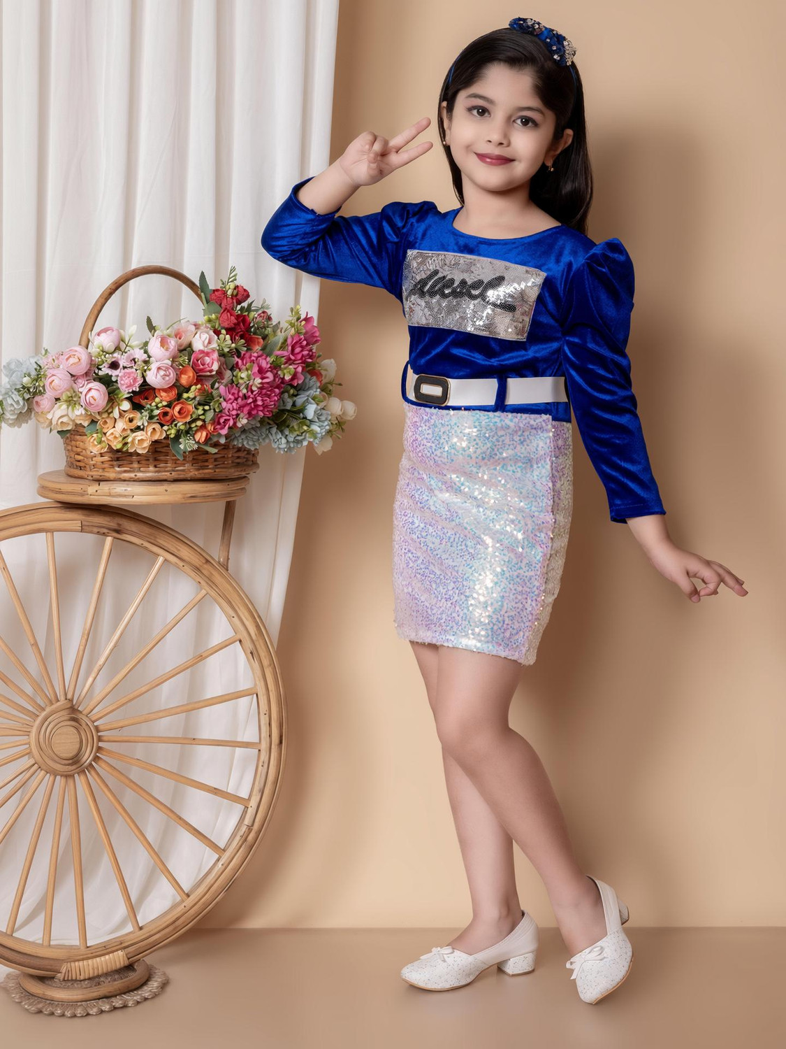 Image of SPAMitude Indi Girls Midi /Knee Length Party Dress