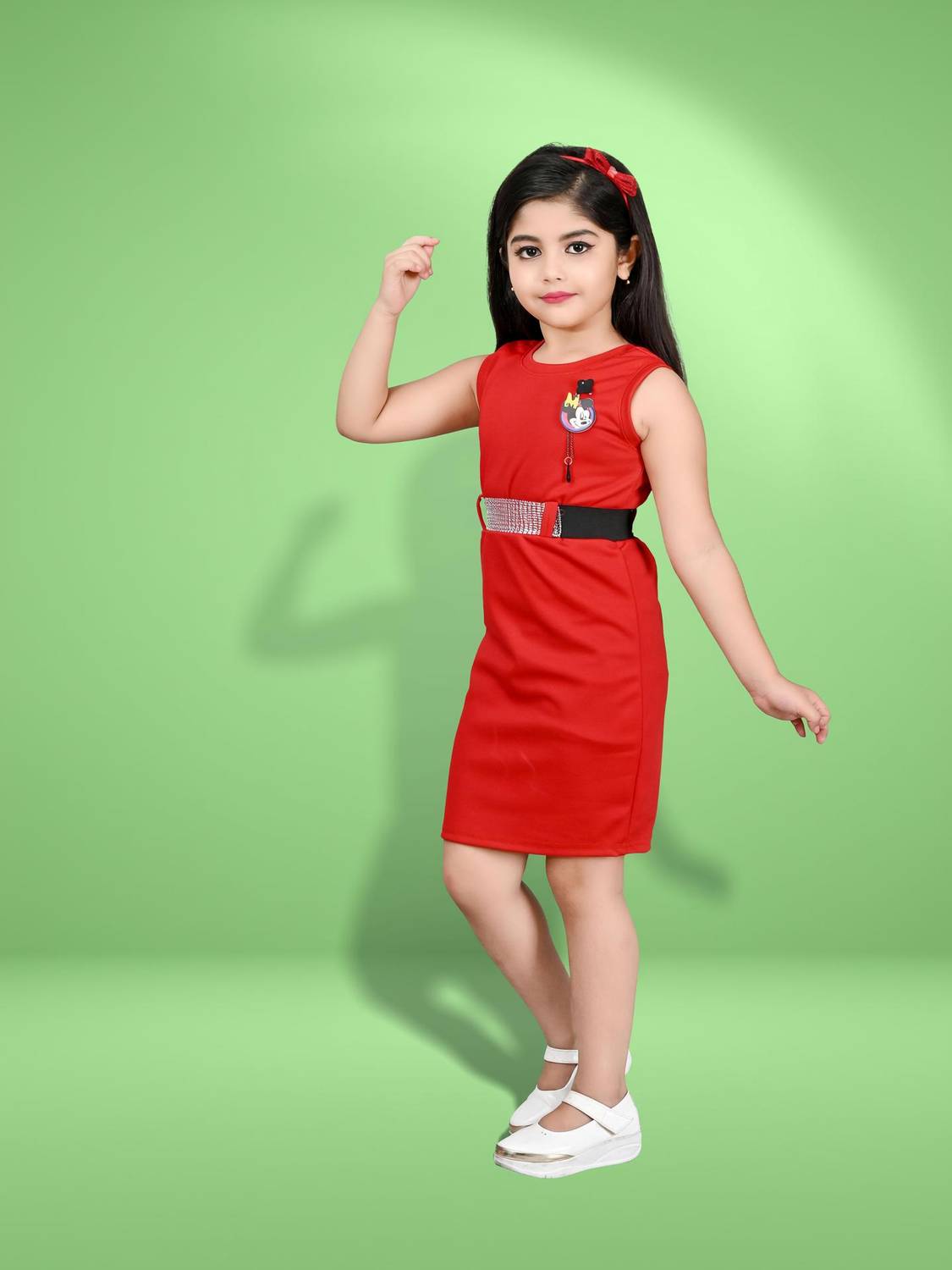 BARKAT DESIGNING PLANET Girls Midi/Knee Length Casual Dress